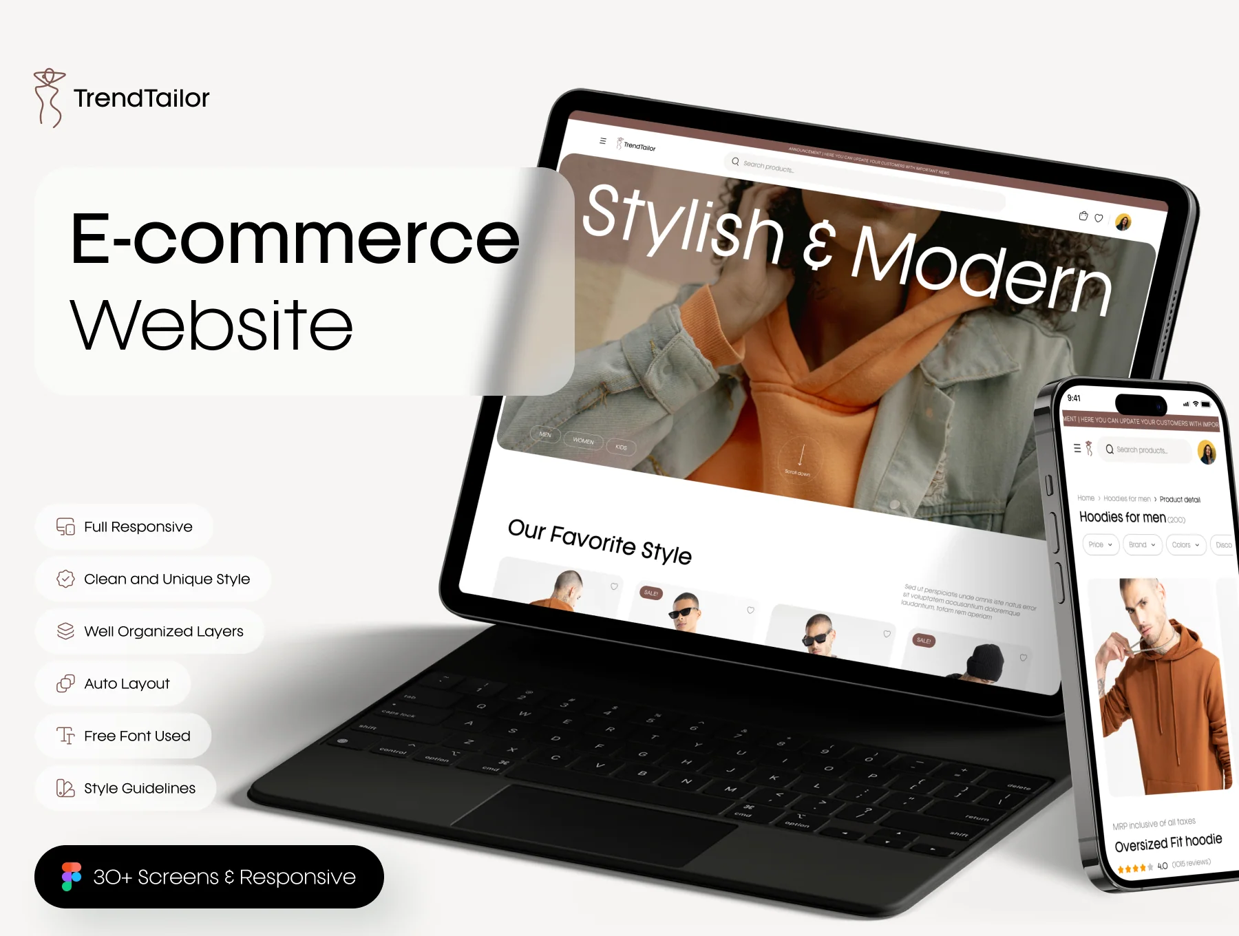 TrendTailor UI Kit: Clothing E-commerce Website Designs