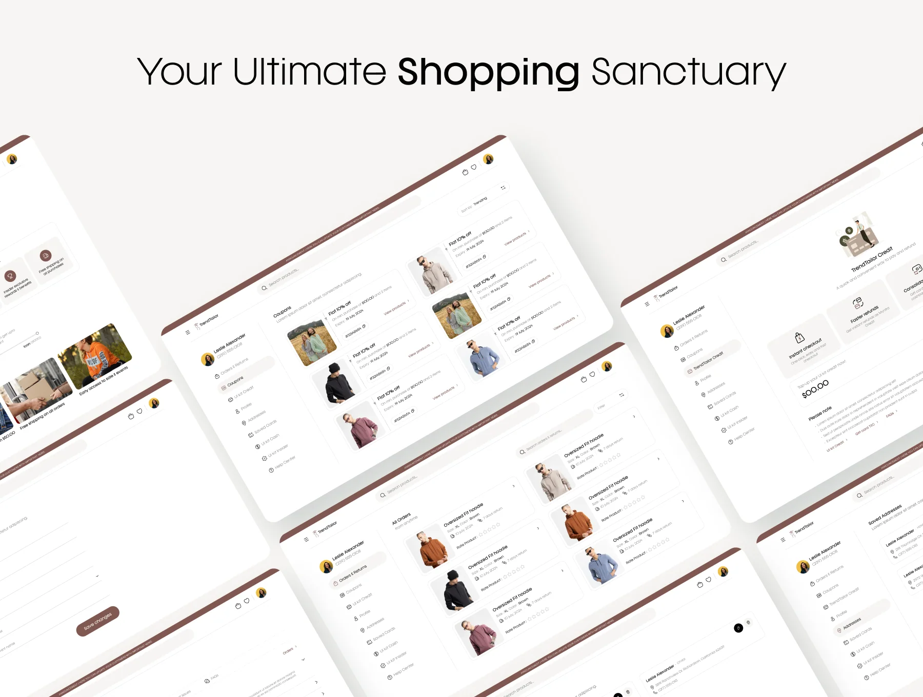 TrendTailor UI Kit: Clothing E-commerce Website Designs 5