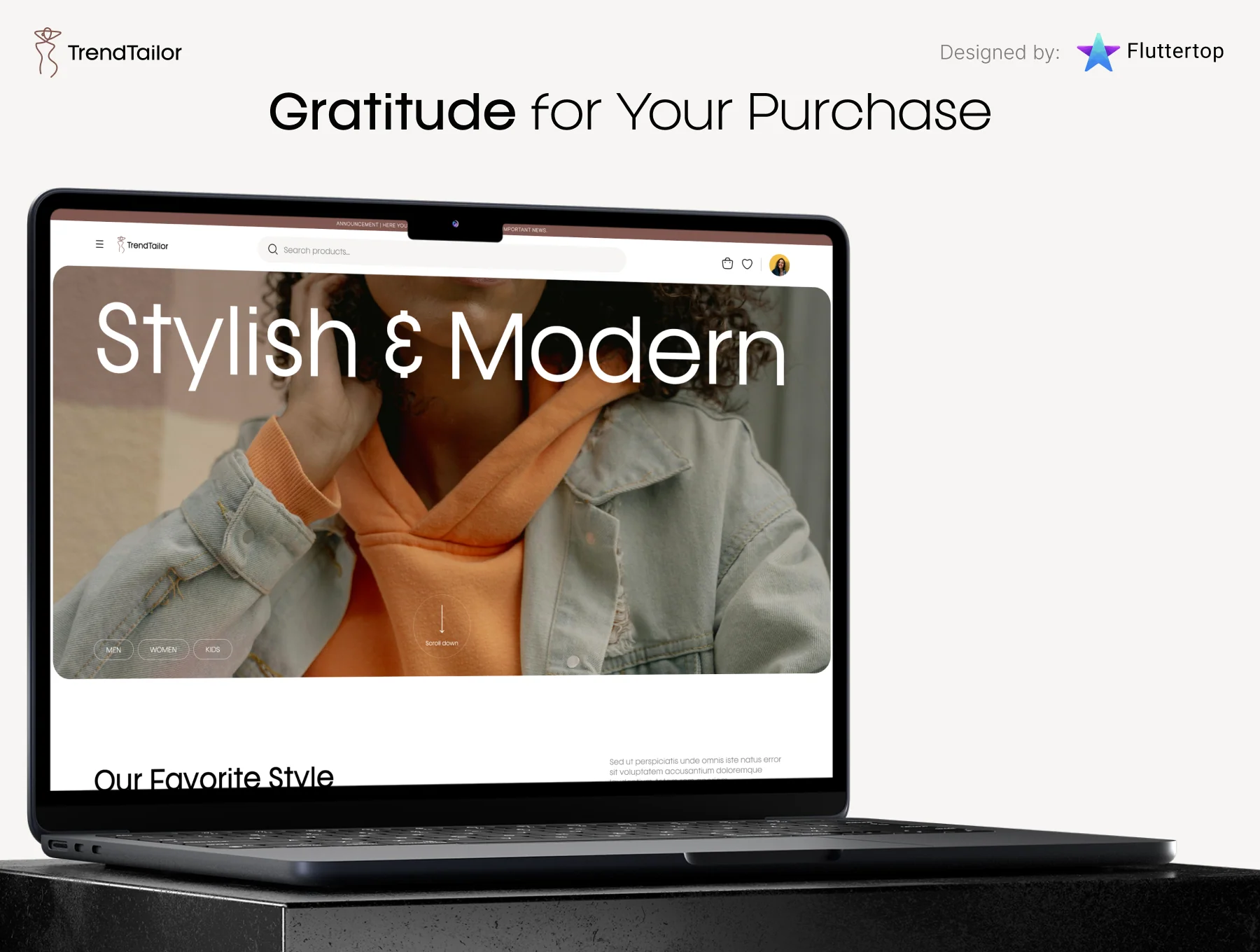 TrendTailor UI Kit: Clothing E-commerce Website Designs 8