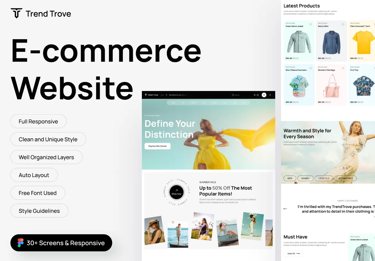 Trendtrove: Fashion eCommerce Website UI Kit
