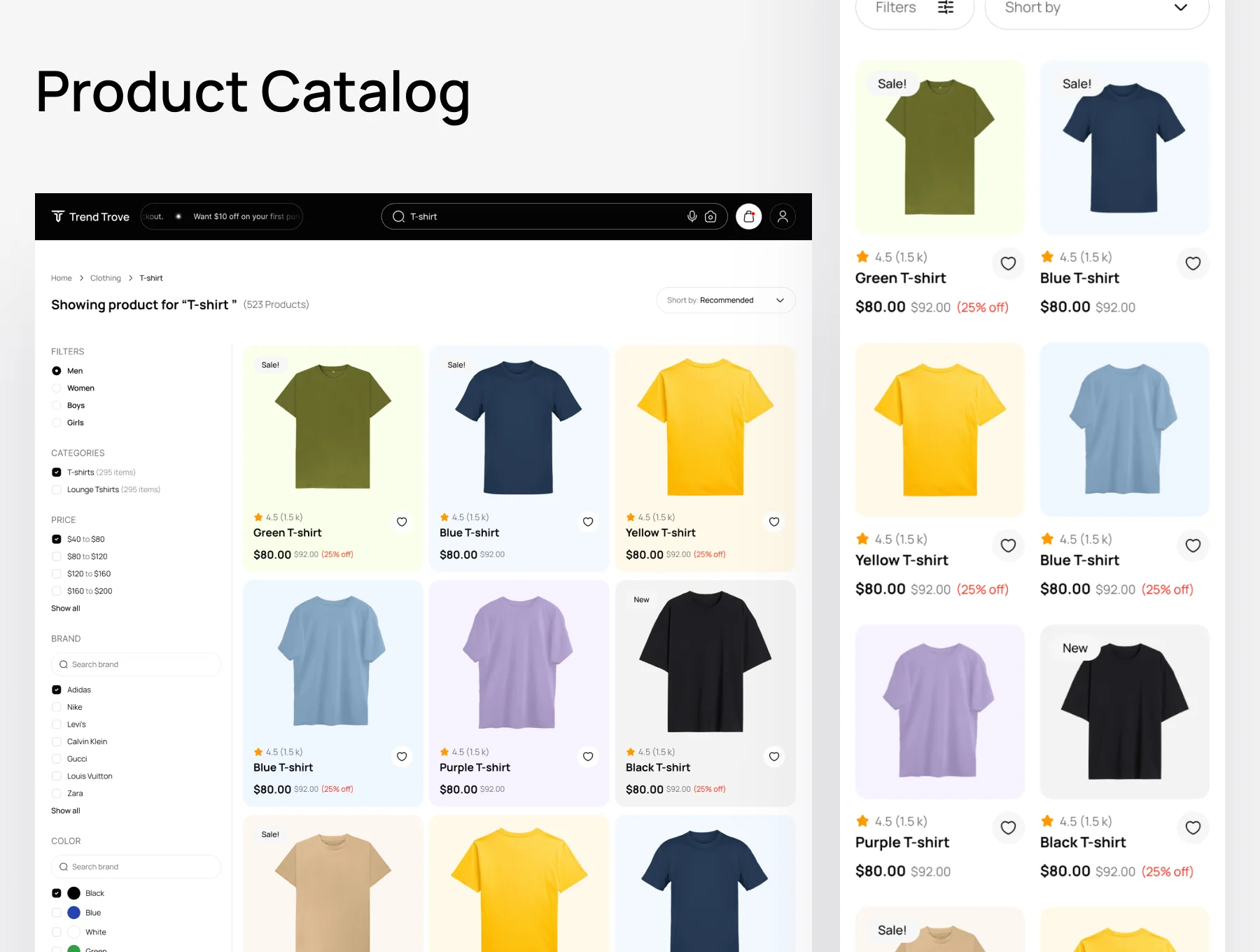 Trendtrove: Fashion eCommerce Website UI Kit 2