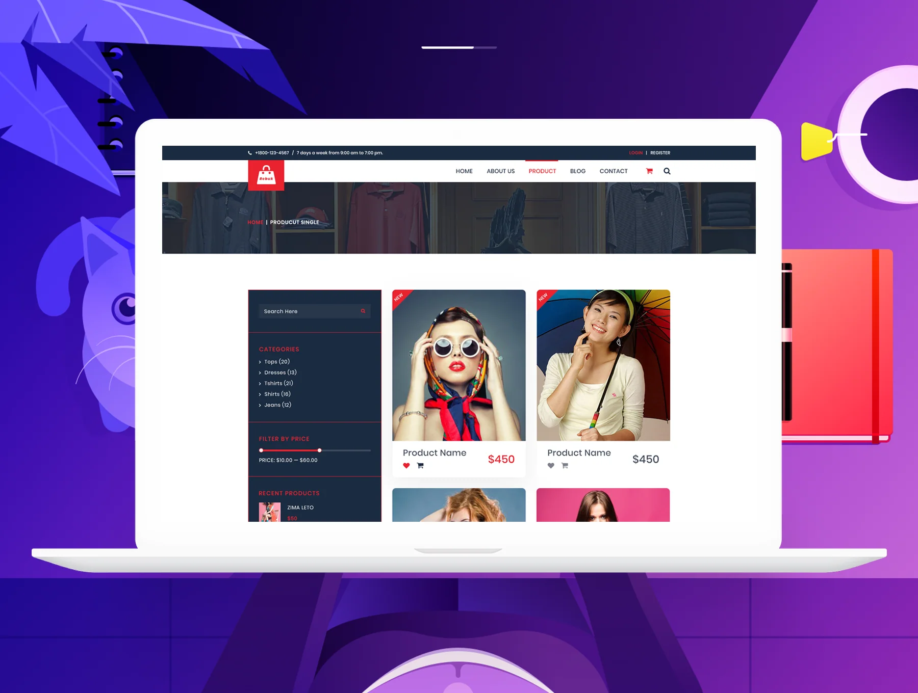 Trendy E-commerce Website Template 2