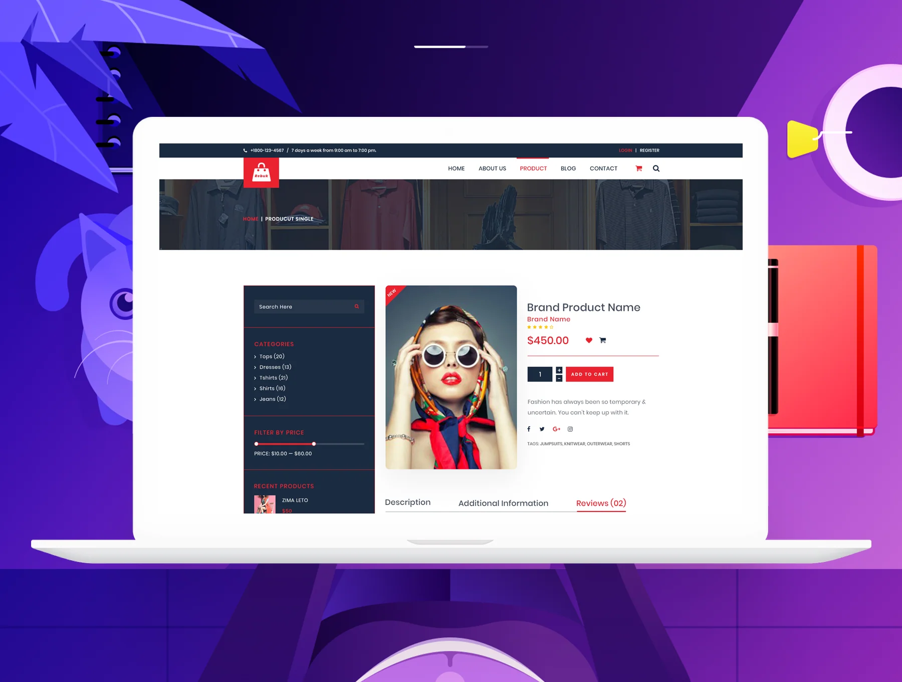 Trendy E-commerce Website Template 3
