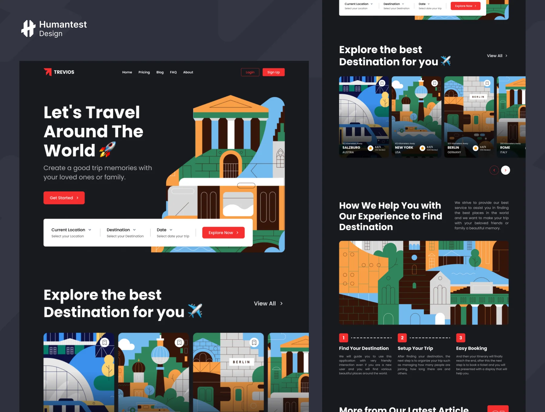 Trevios - Travel Agency Landing Page Template