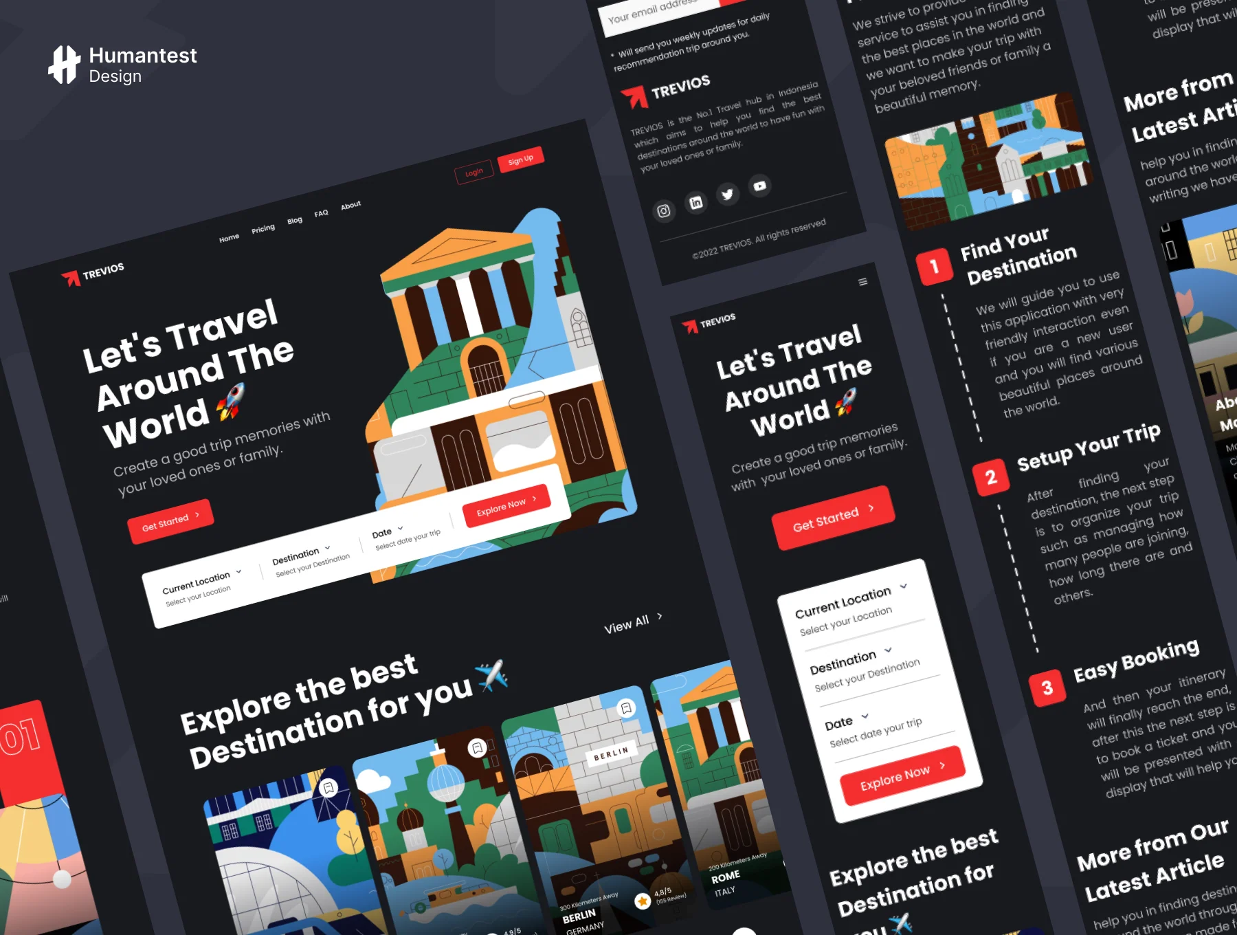 Trevios - Travel Agency Landing Page Template 2
