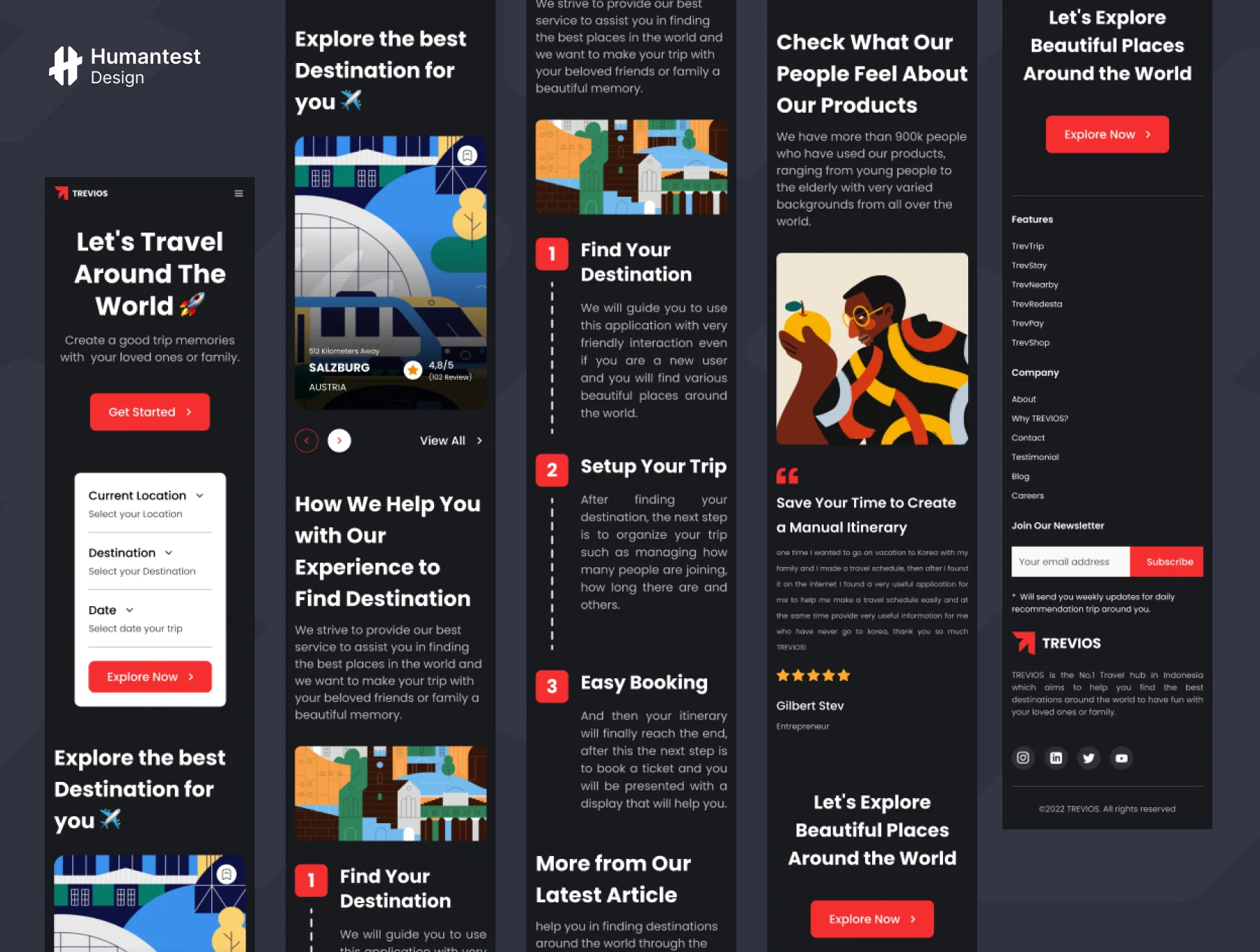 Trevios - Travel Agency Landing Page Template 4