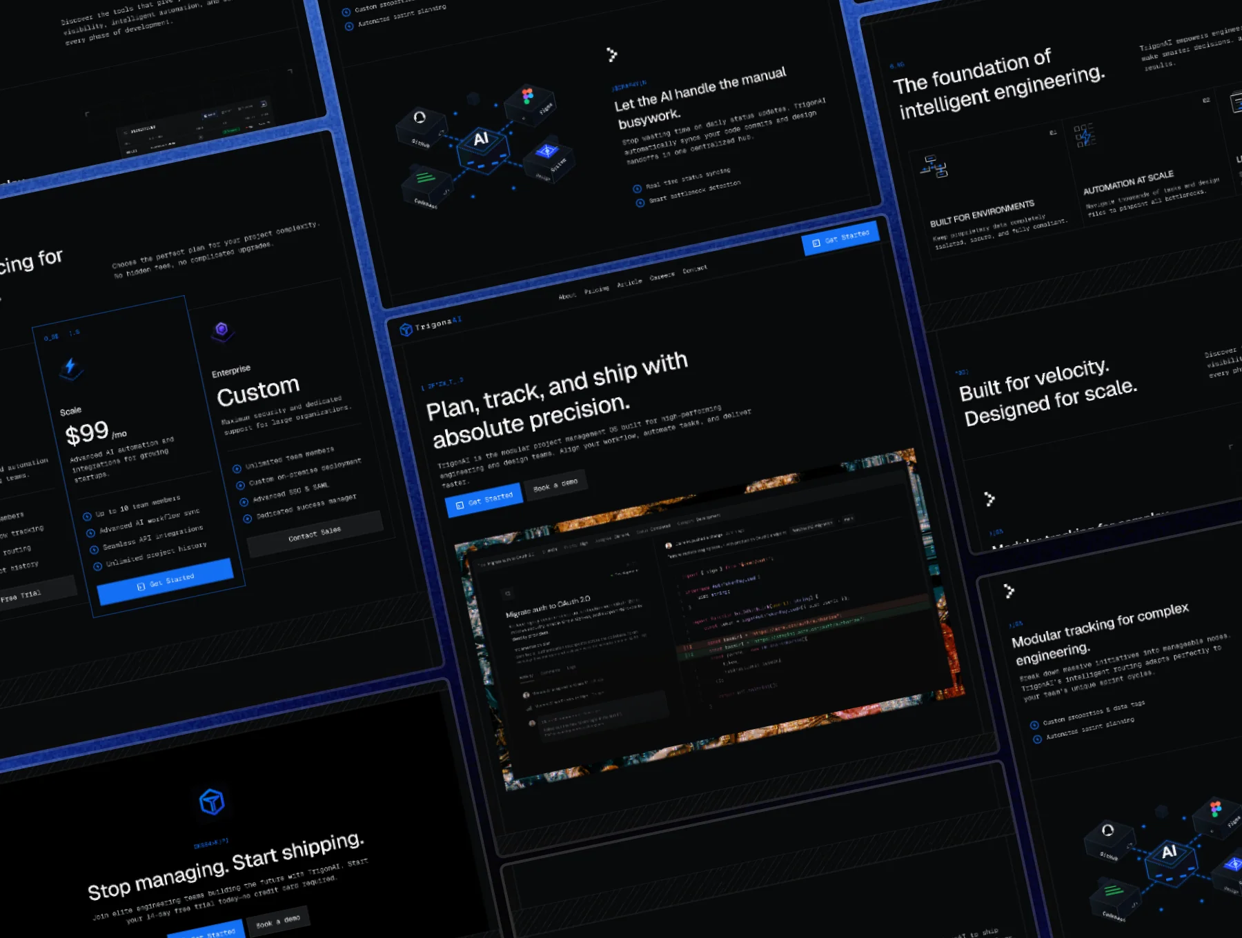 TrigonAI - Project Management SaaS Template Framer 6