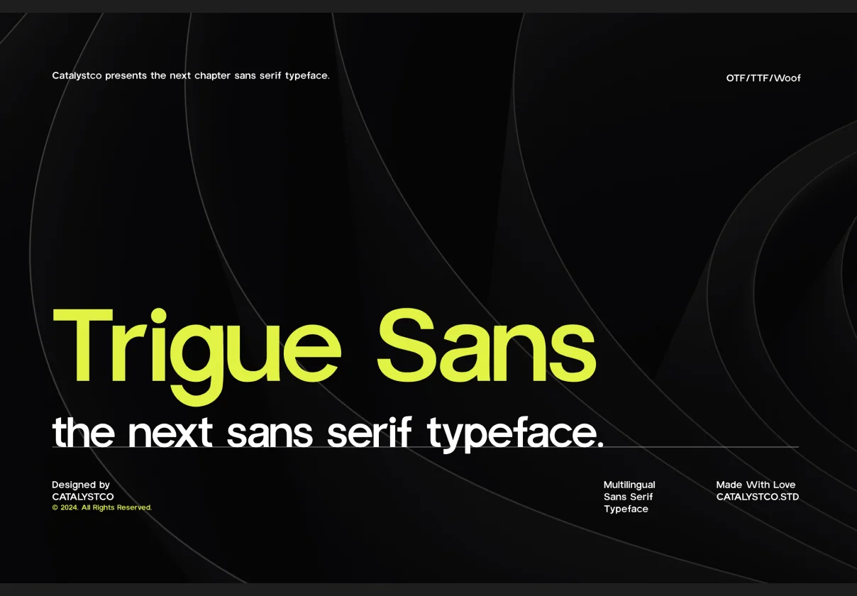 TrigueSans Sans Serif Font