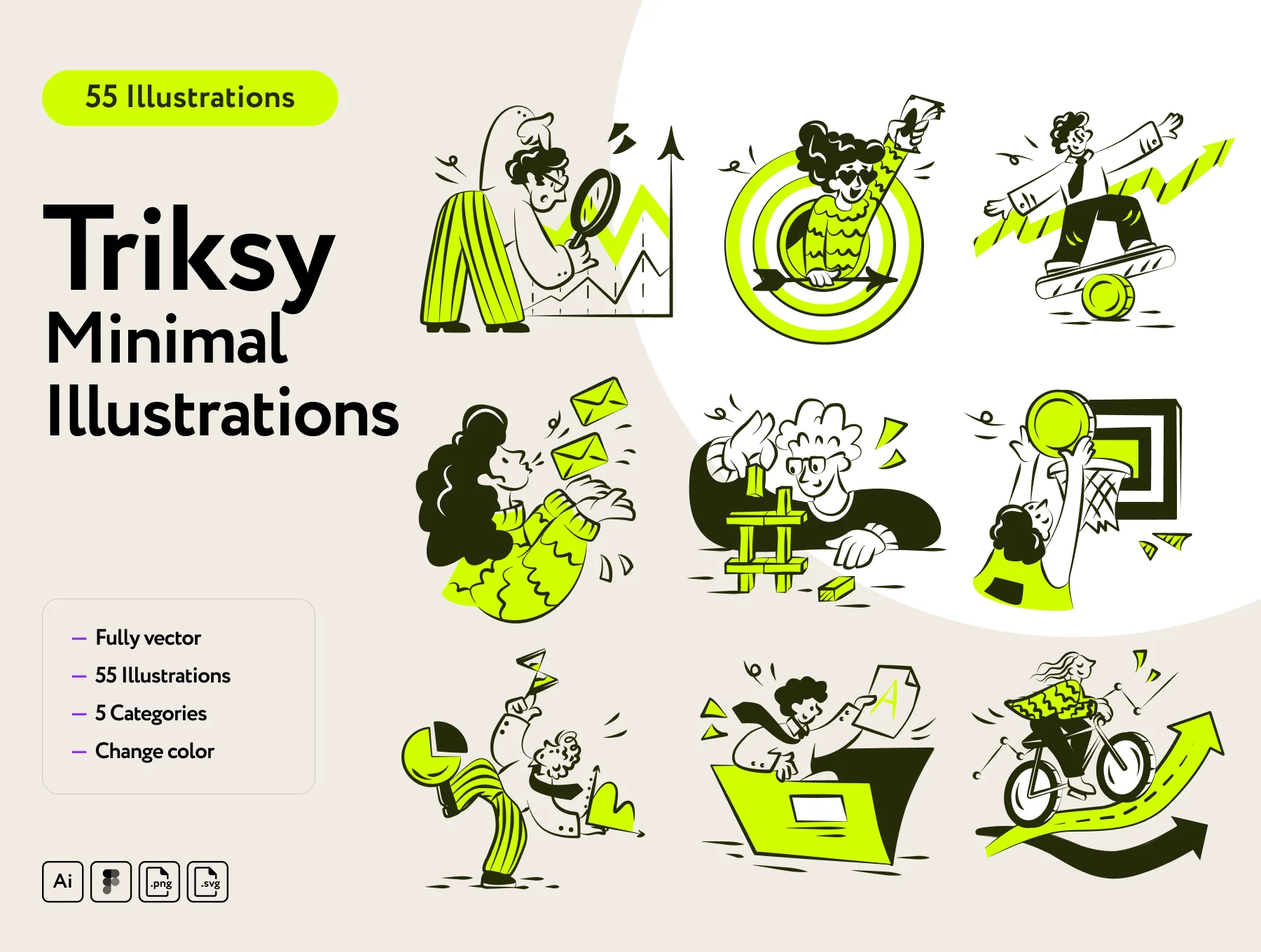 Triksy MinimaI Illustrations