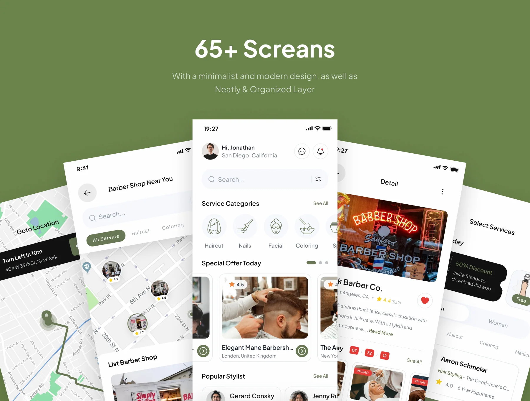Trimly - Barber & Salon Mobile App UI Kits 4