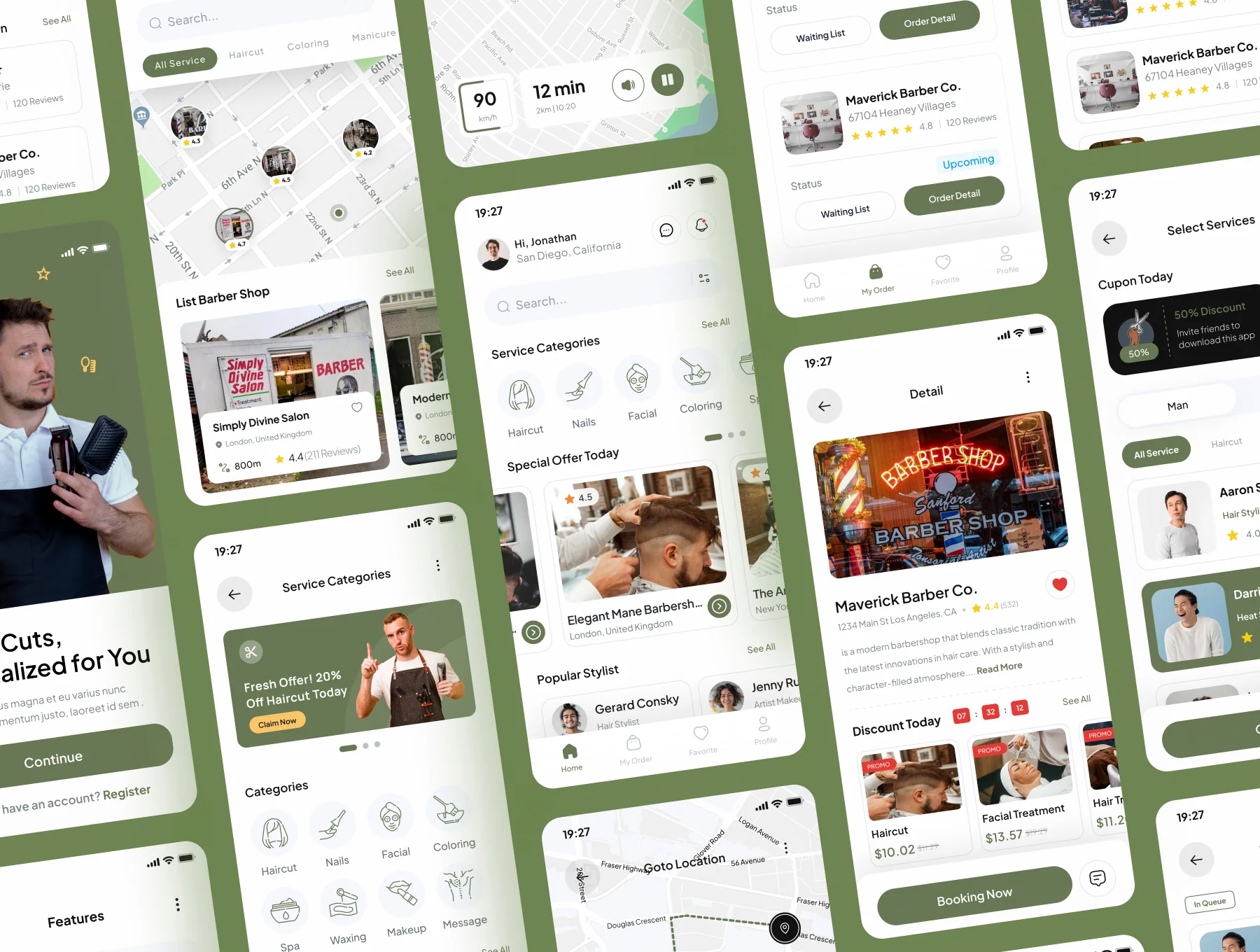 Trimly - Barber & Salon Mobile App UI Kits 5