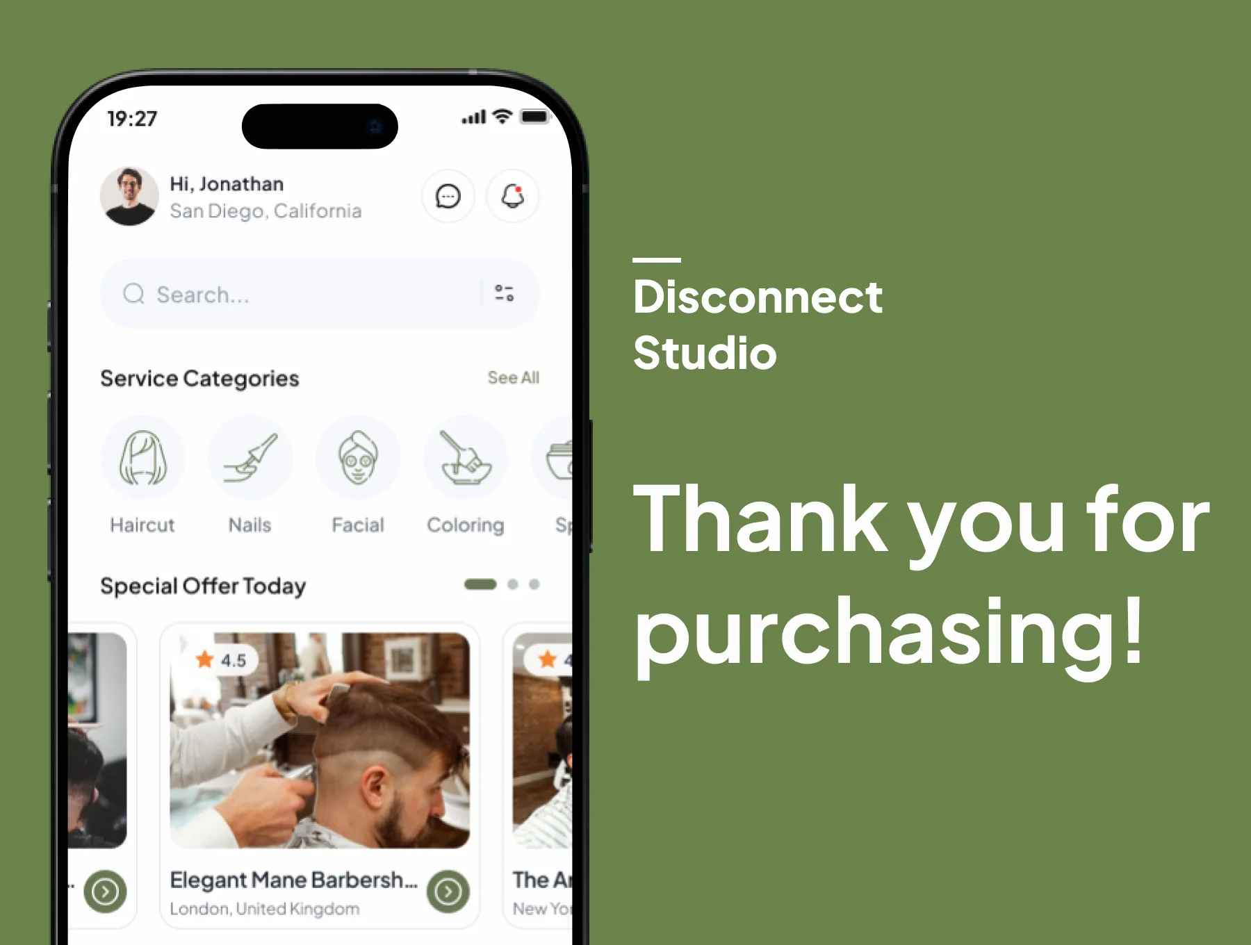 Trimly - Barber & Salon Mobile App UI Kits 6