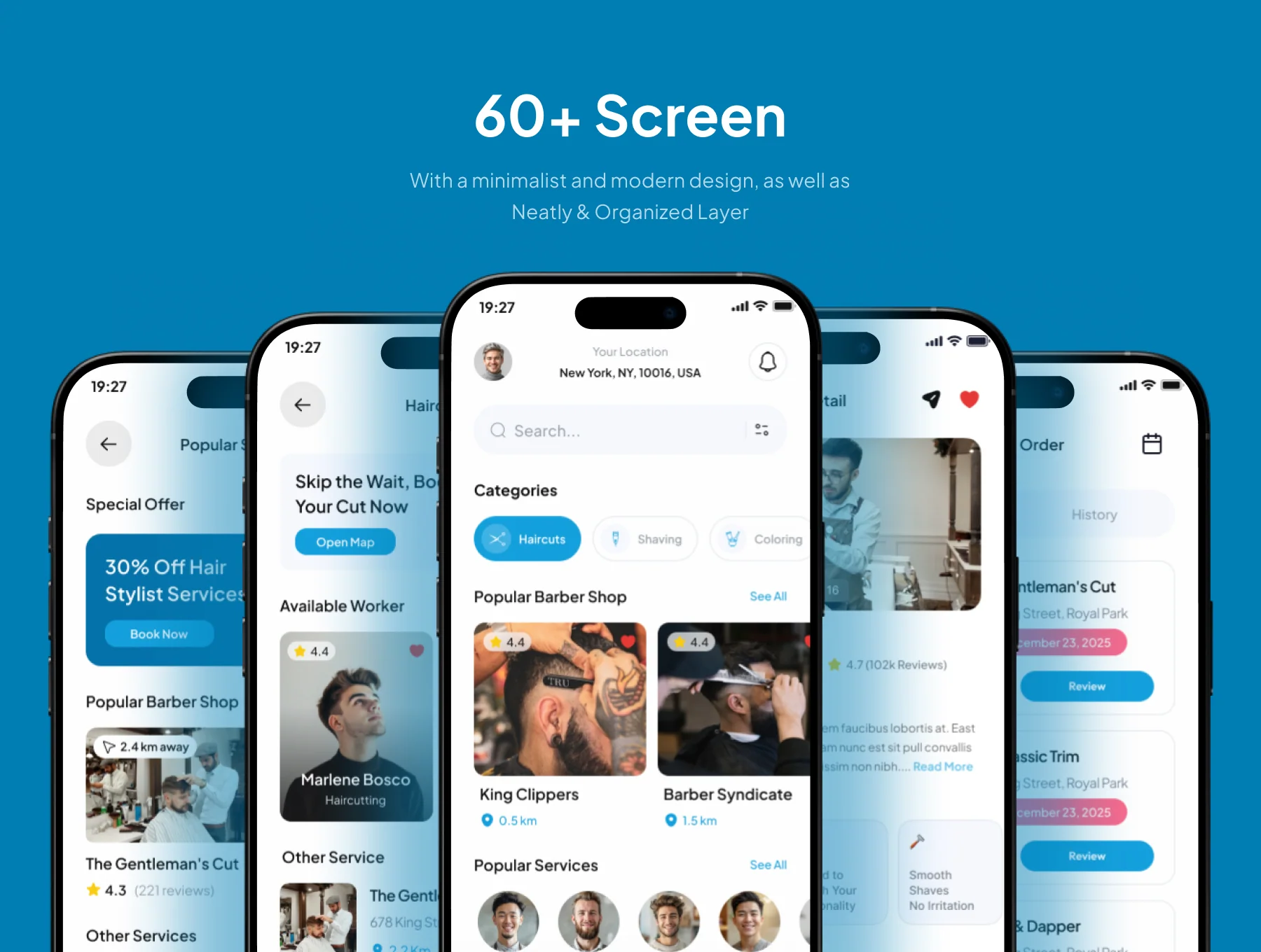 Trimora - Barbershop Mobile App UI Kit 3