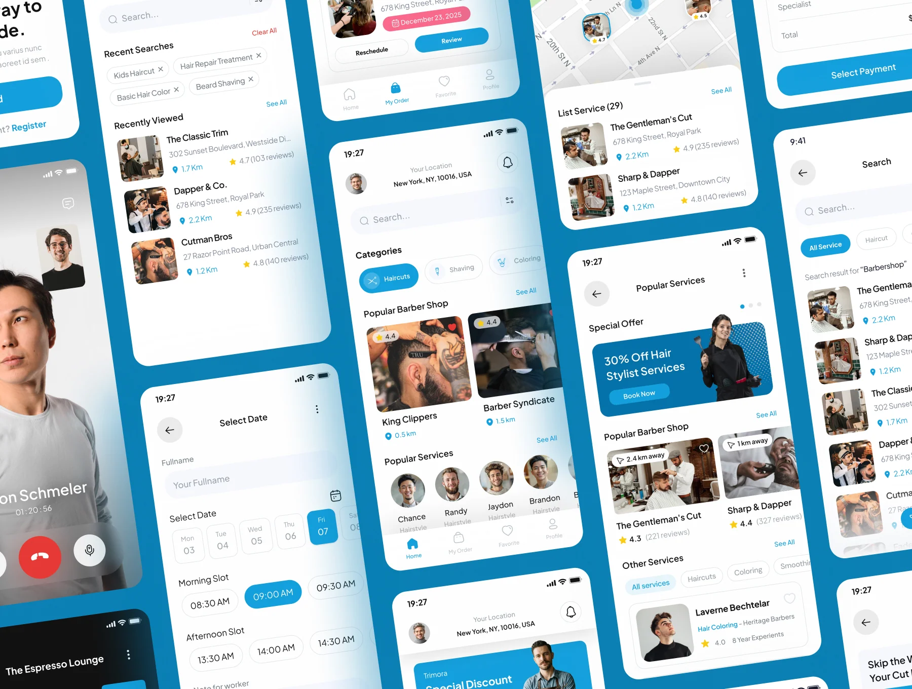 Trimora - Barbershop Mobile App UI Kit 5