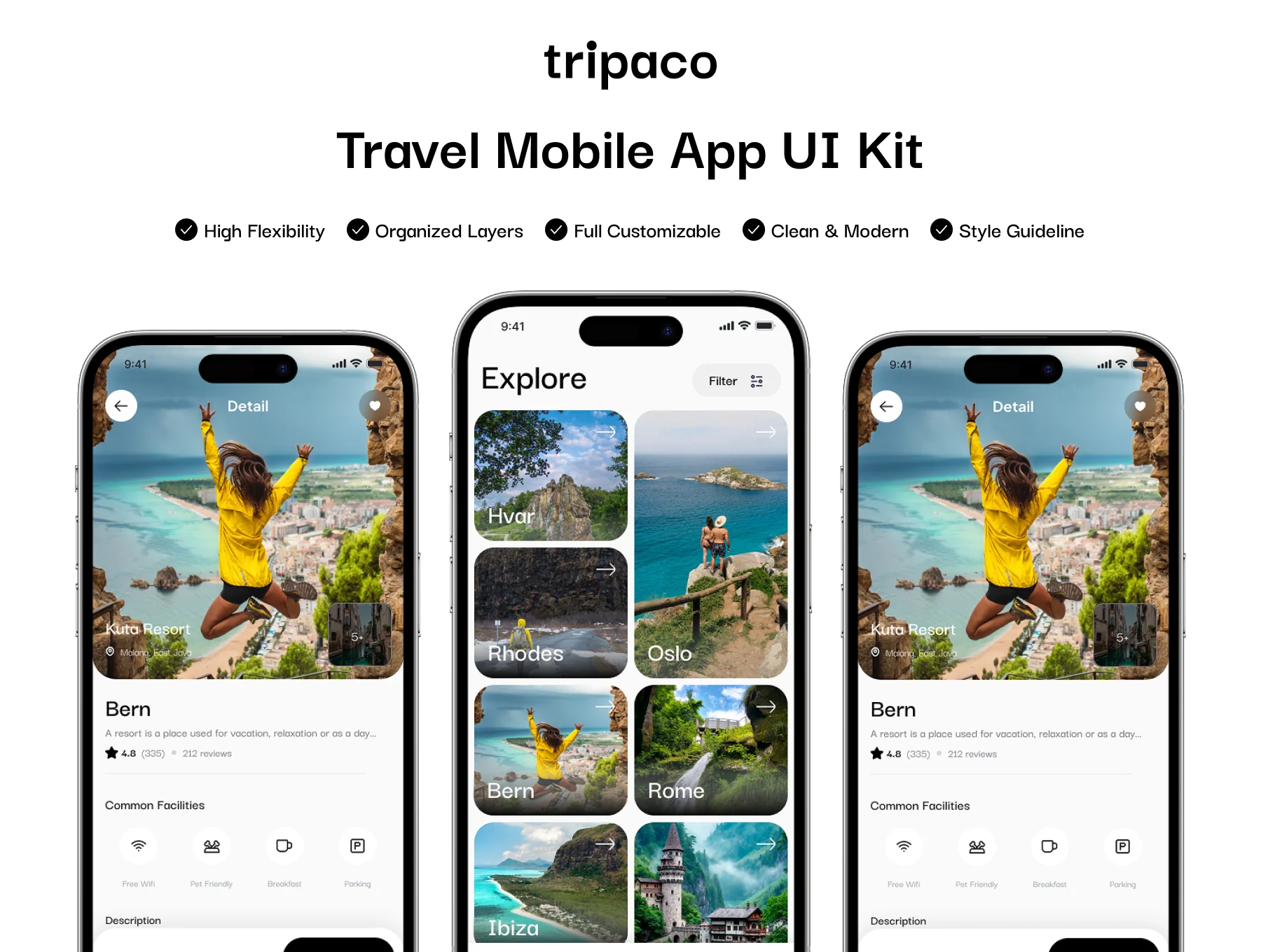 Tripaco - Travel App UI Kit