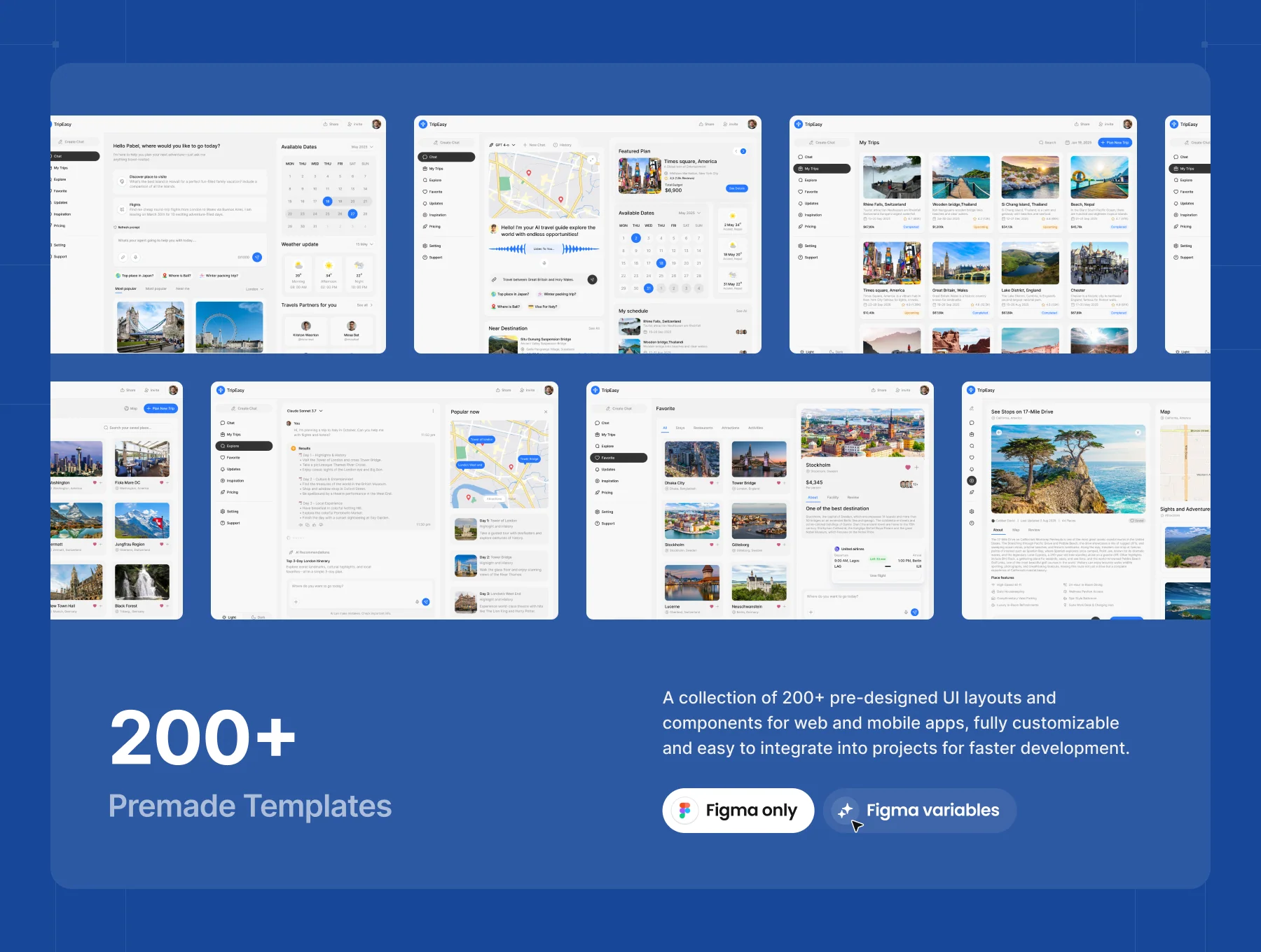 TripEasy – AI Travel Assistant Dashboard Kit 4