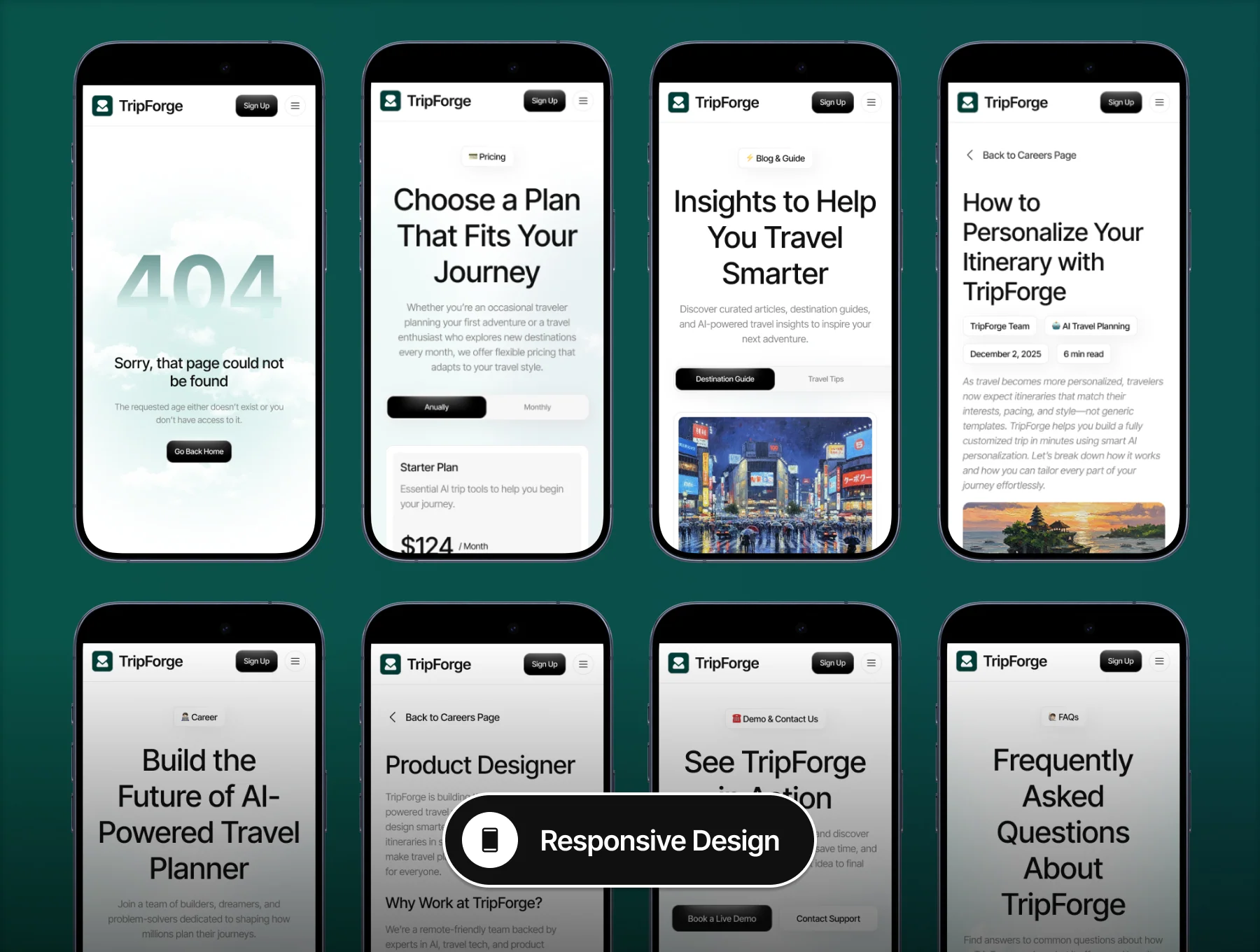 TripForge - AI Trip Planner Website UI Kit 4
