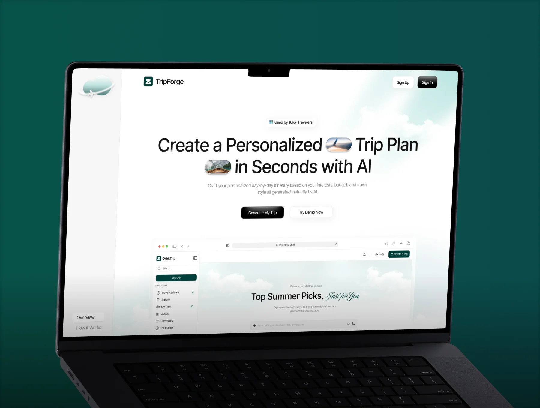 TripForge - AI Trip Planner Website UI Kit 5