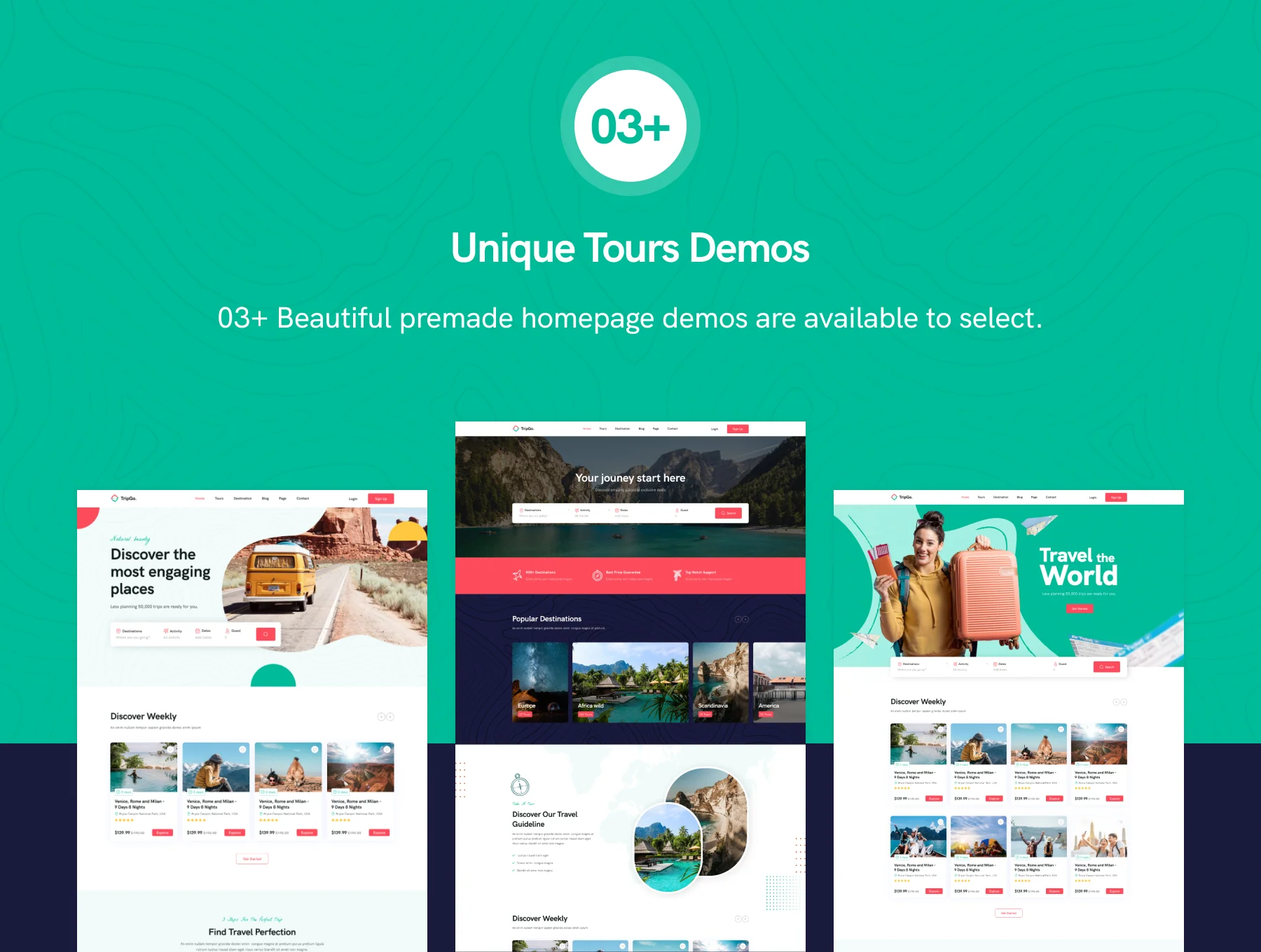 Tripgo - Modern & Creative Tour Booking Figma Theme 2