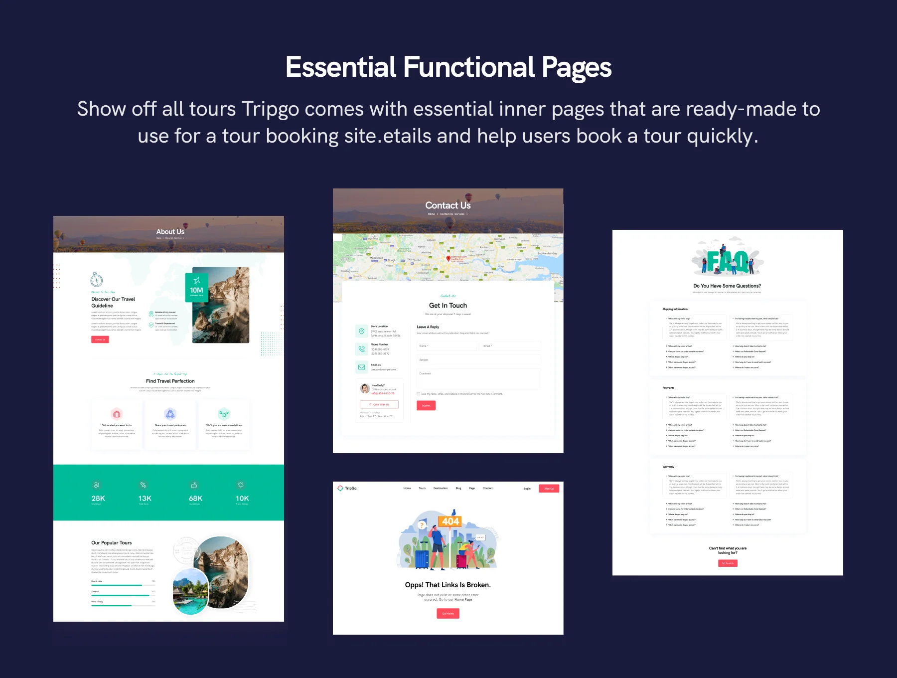 Tripgo - Modern & Creative Tour Booking Figma Theme 6