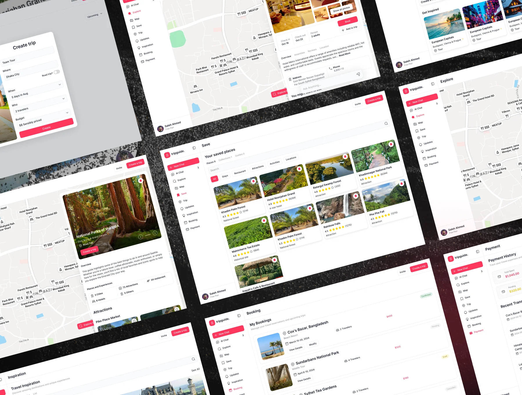 Tripguide – AI Travel Planning and Booking UI Kit 4
