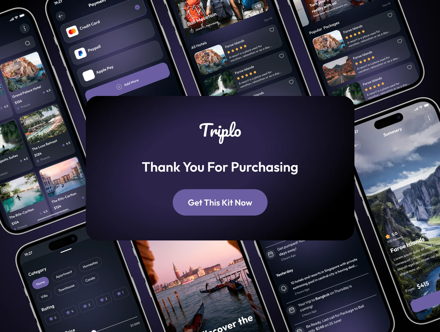 Triplo - Travel Mobile App UI Kit 6