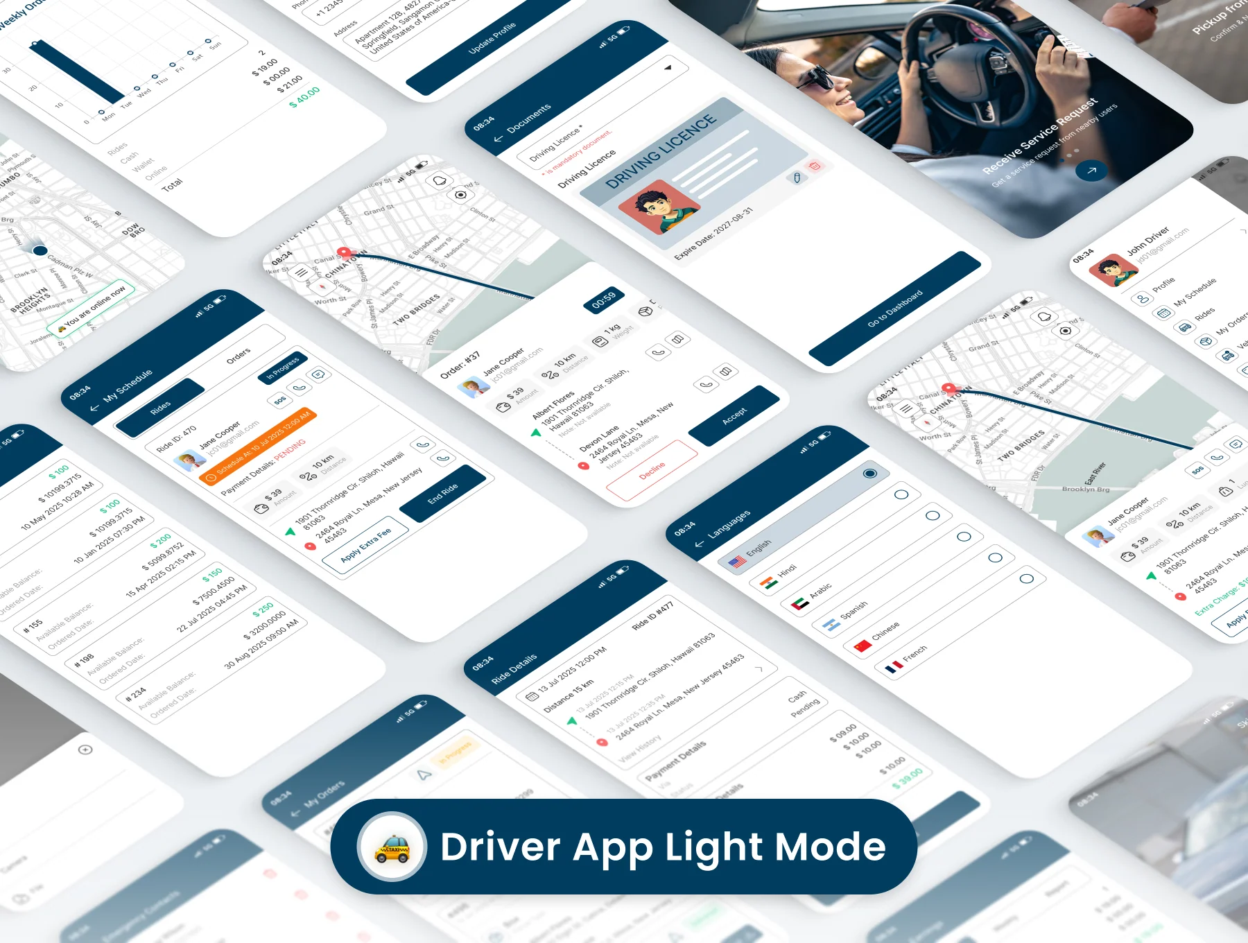 TripNDrop – Taxi & Delivery App UI Kit 6