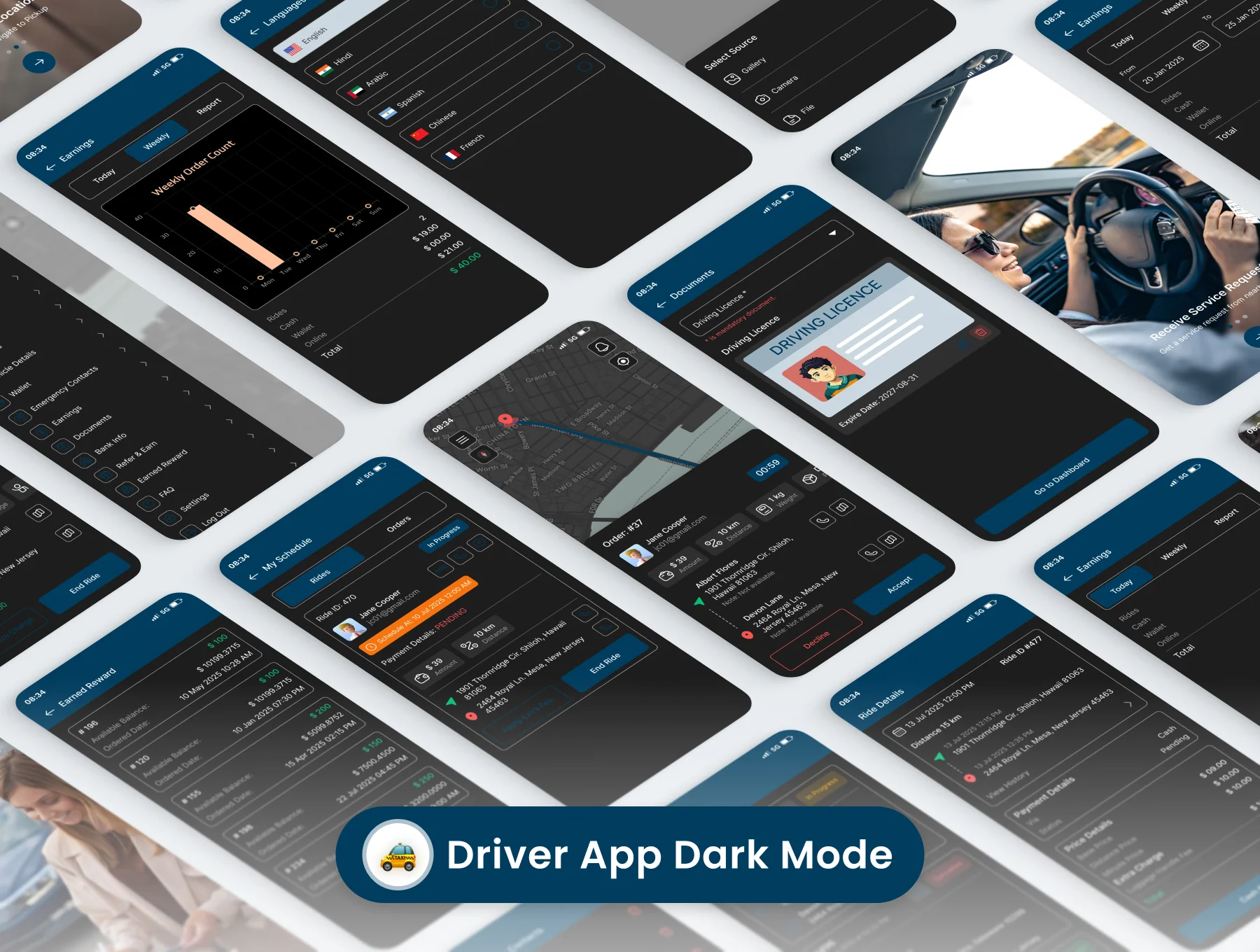 TripNDrop – Taxi & Delivery App UI Kit 8
