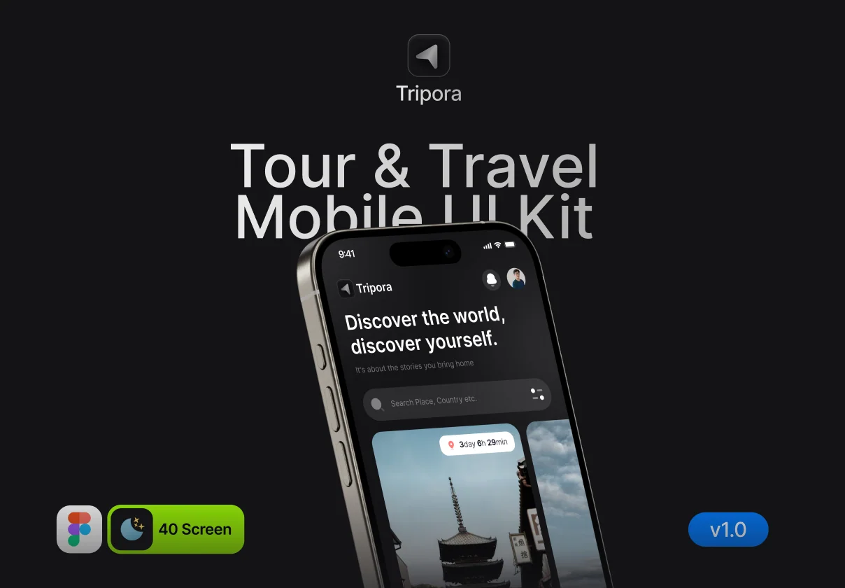 Tripora - Tour & Travel Mobile App UI Kit