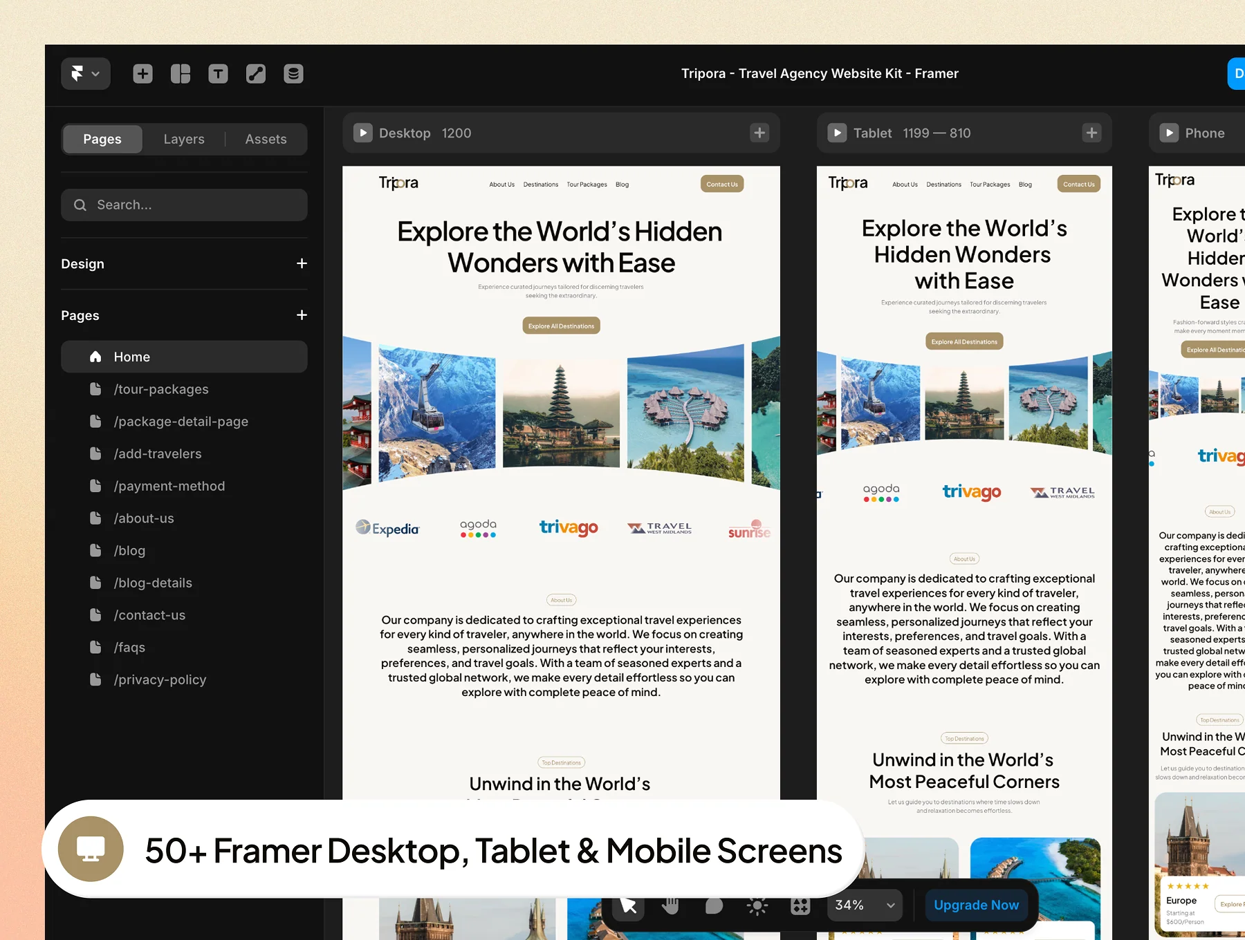 Tripora - Travel Agency Website Framer Template 8