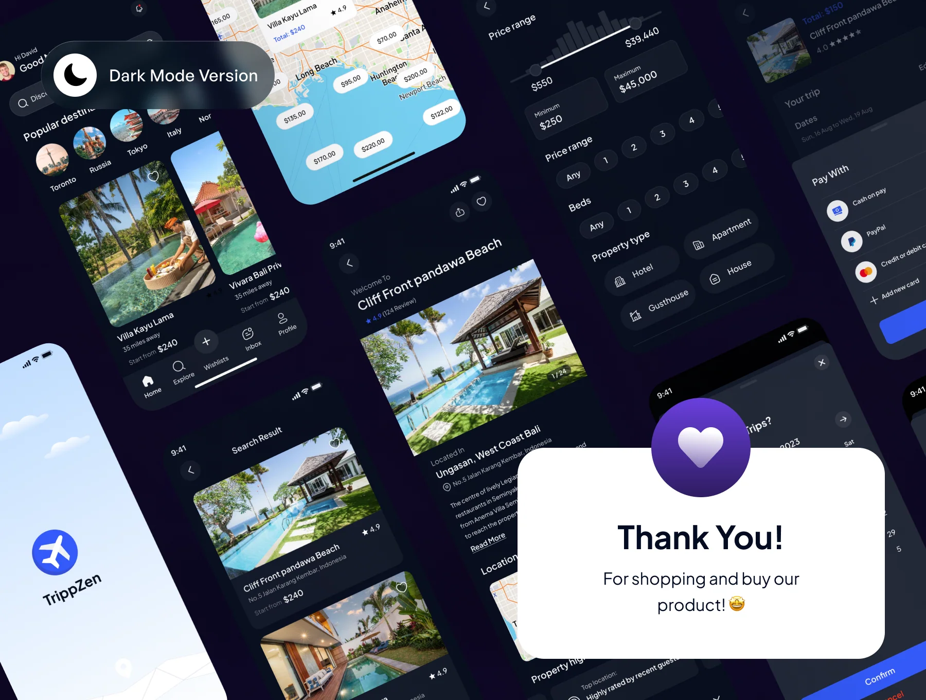 Trippzen - Hotel Booking App Premium UI Kit 6