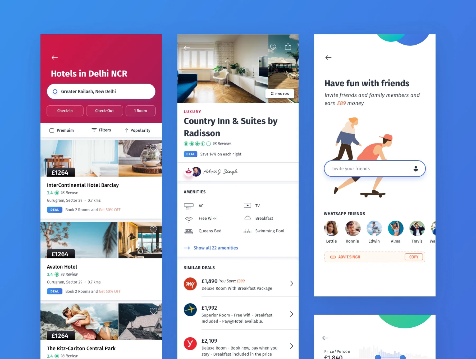 Tripto Travel and Food Mobile App UI-kit 2