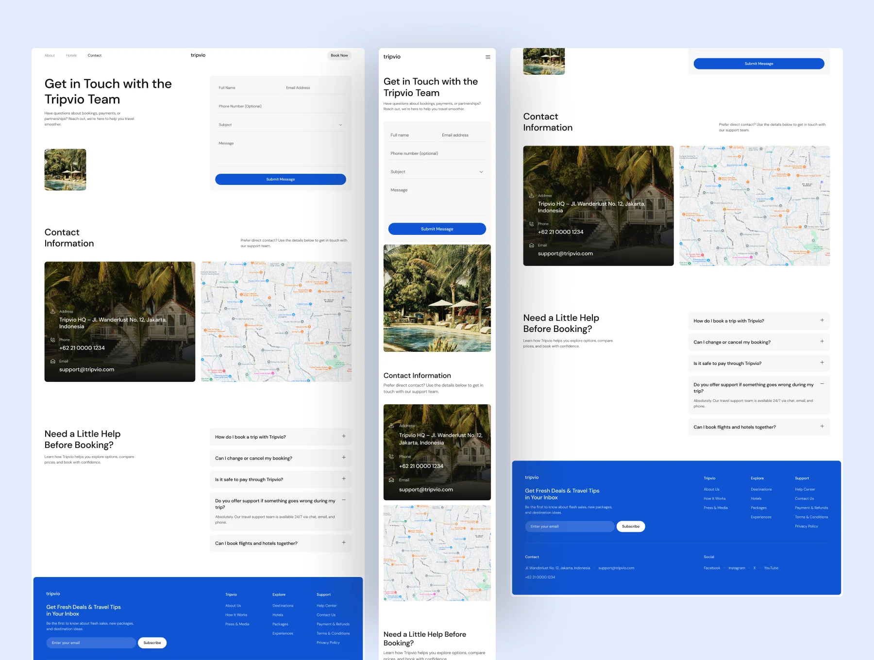 Tripvio - Hospitality Website UI Figma Template 5