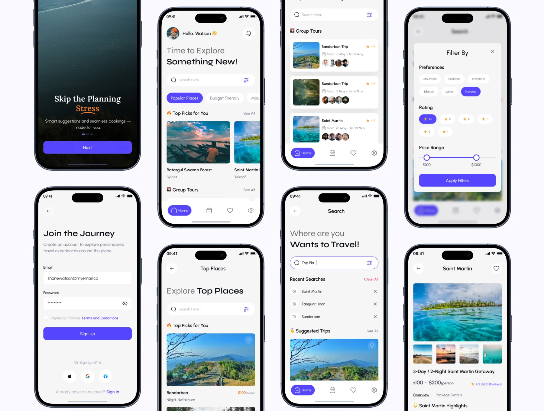 TripWise - Travel Booking App UI 2
