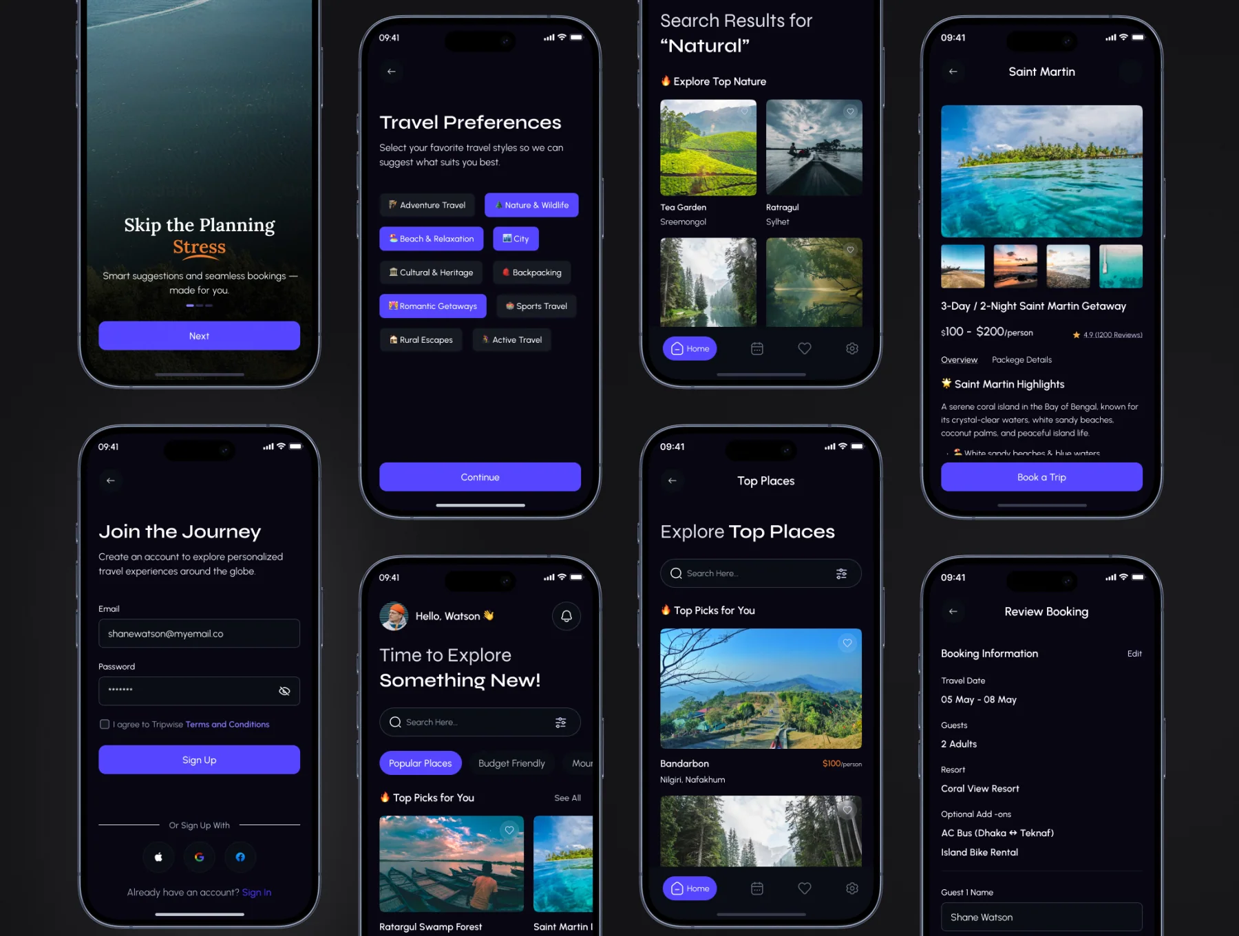 TripWise - Travel Booking App UI 5