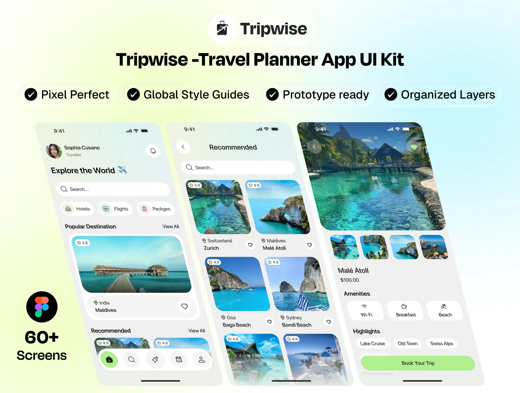 Tripwise – Travel Planner App UI Kit