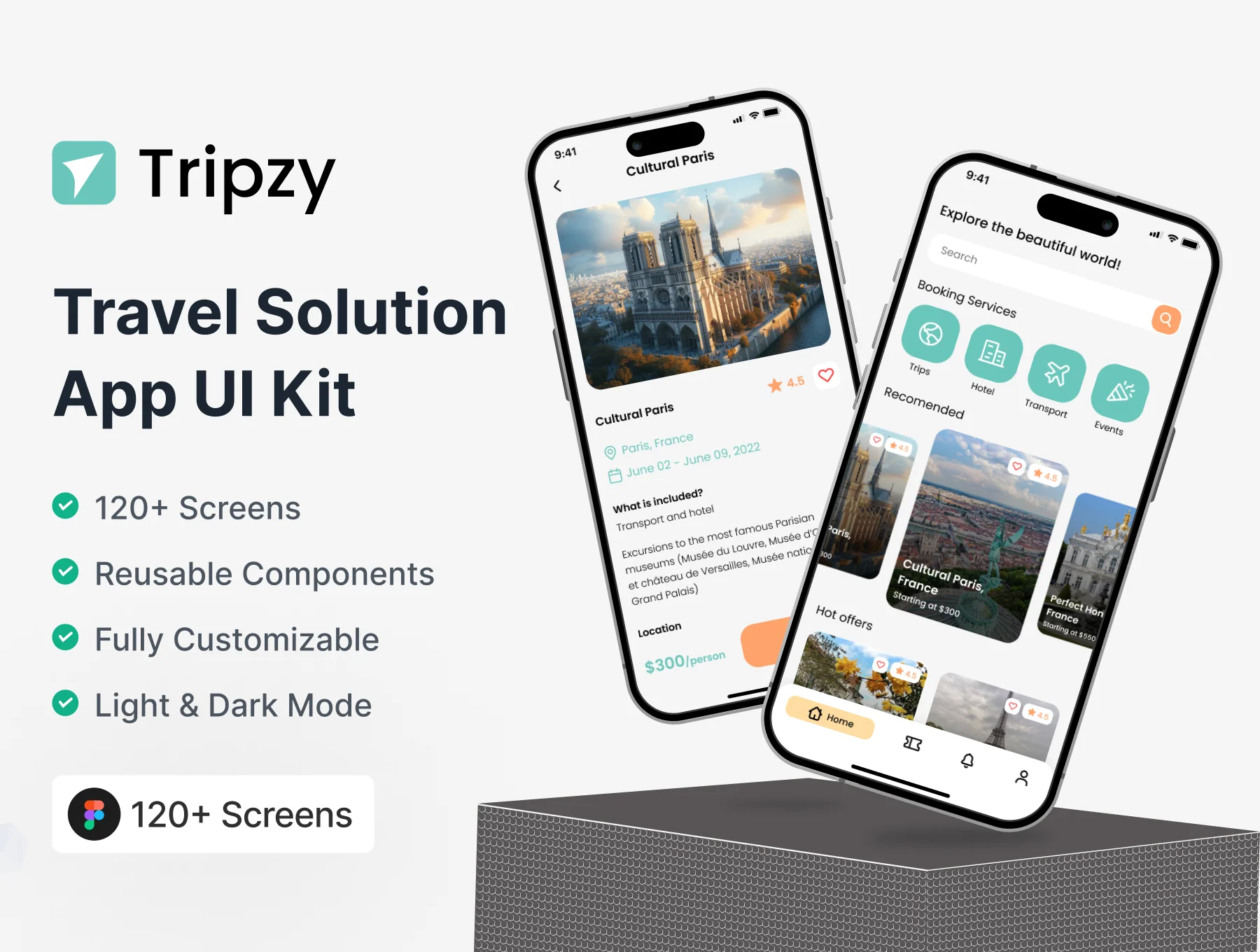 Tripzy - Travel app UI Kit