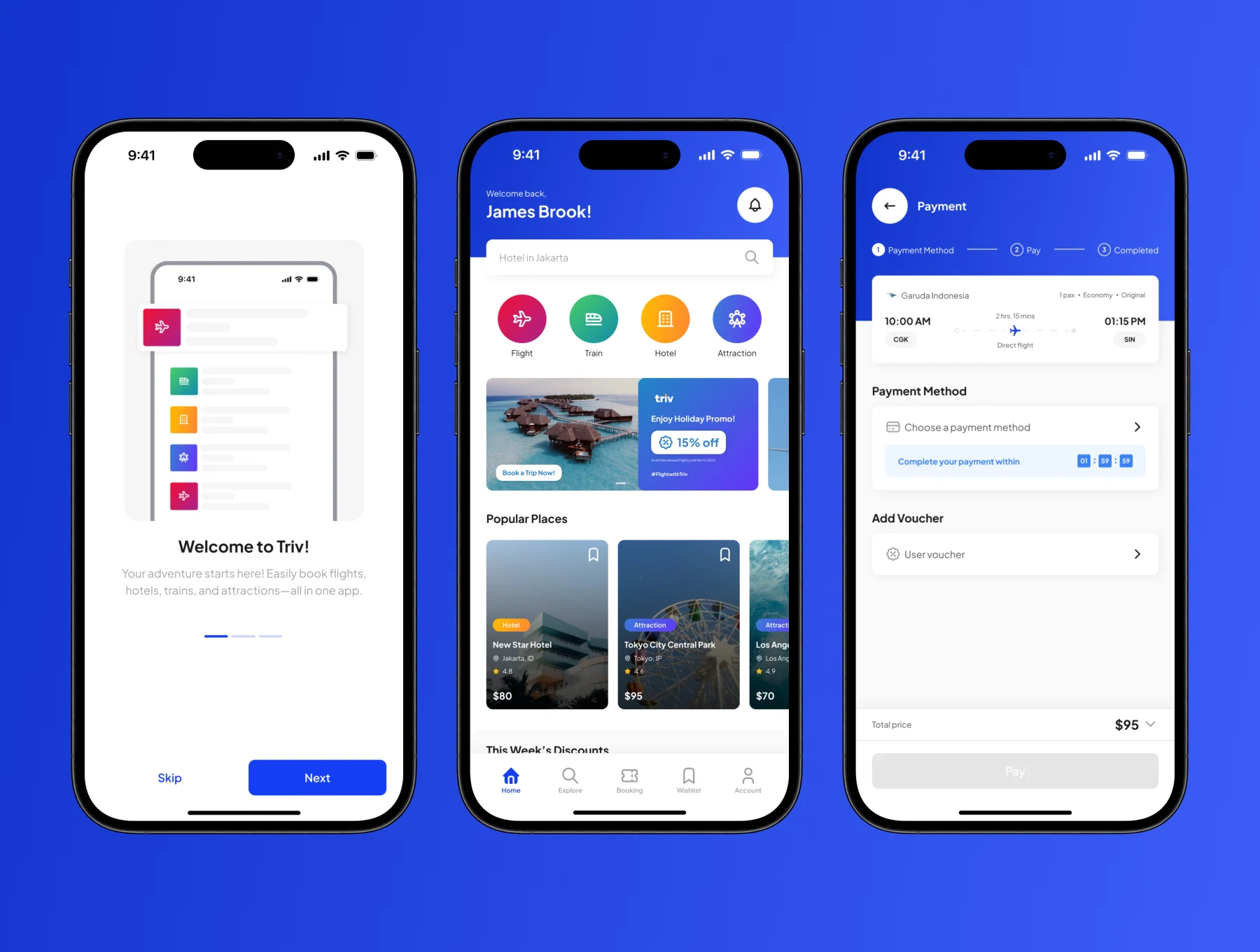 Triv - Travel App UI Kit 5