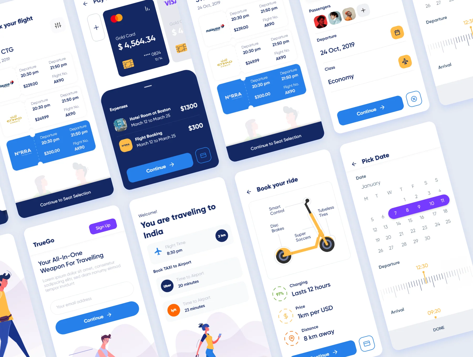 TrueGo Travel App UI Kit 2