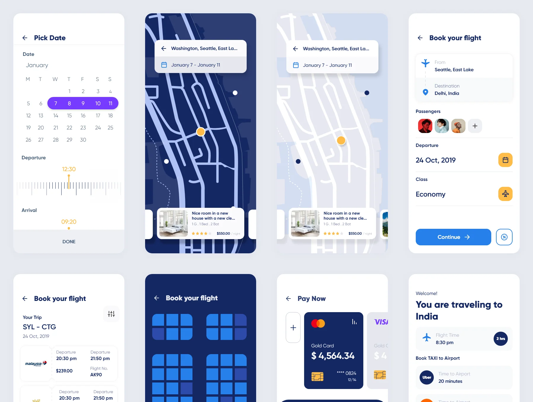 TrueGo Travel App UI Kit 4