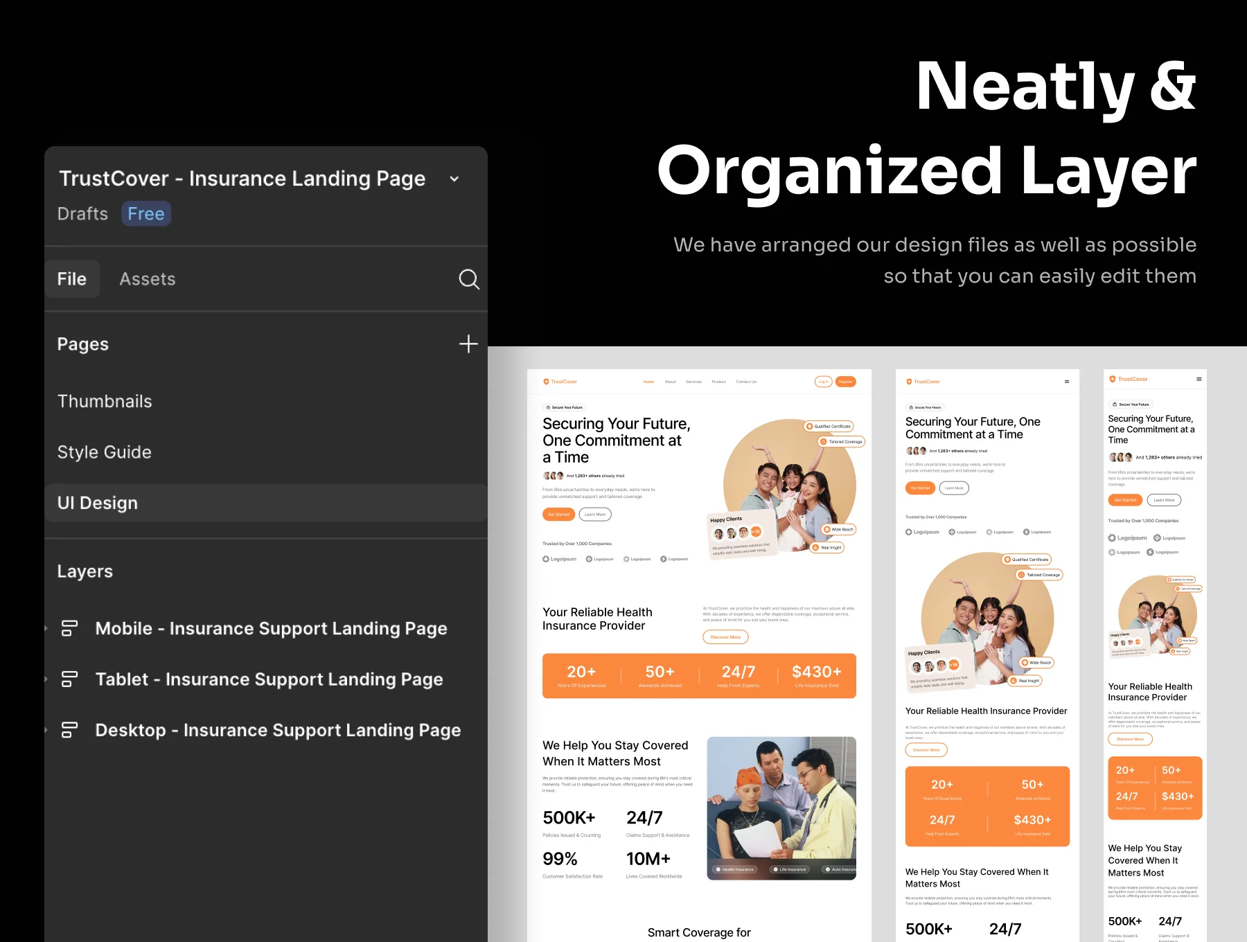 TrustCover - Insurance Landing Page Web Template 4