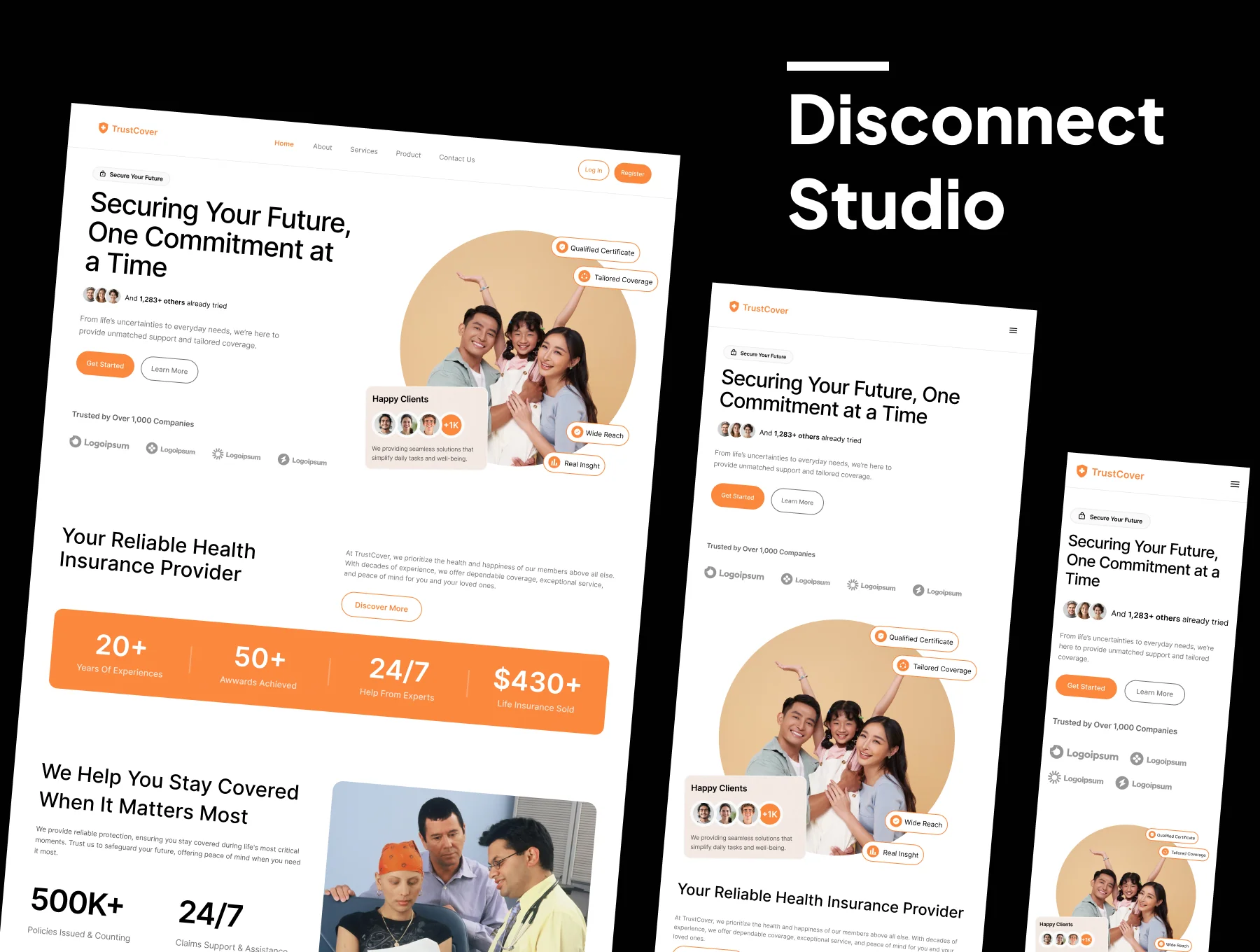 TrustCover - Insurance Landing Page Web Template 6