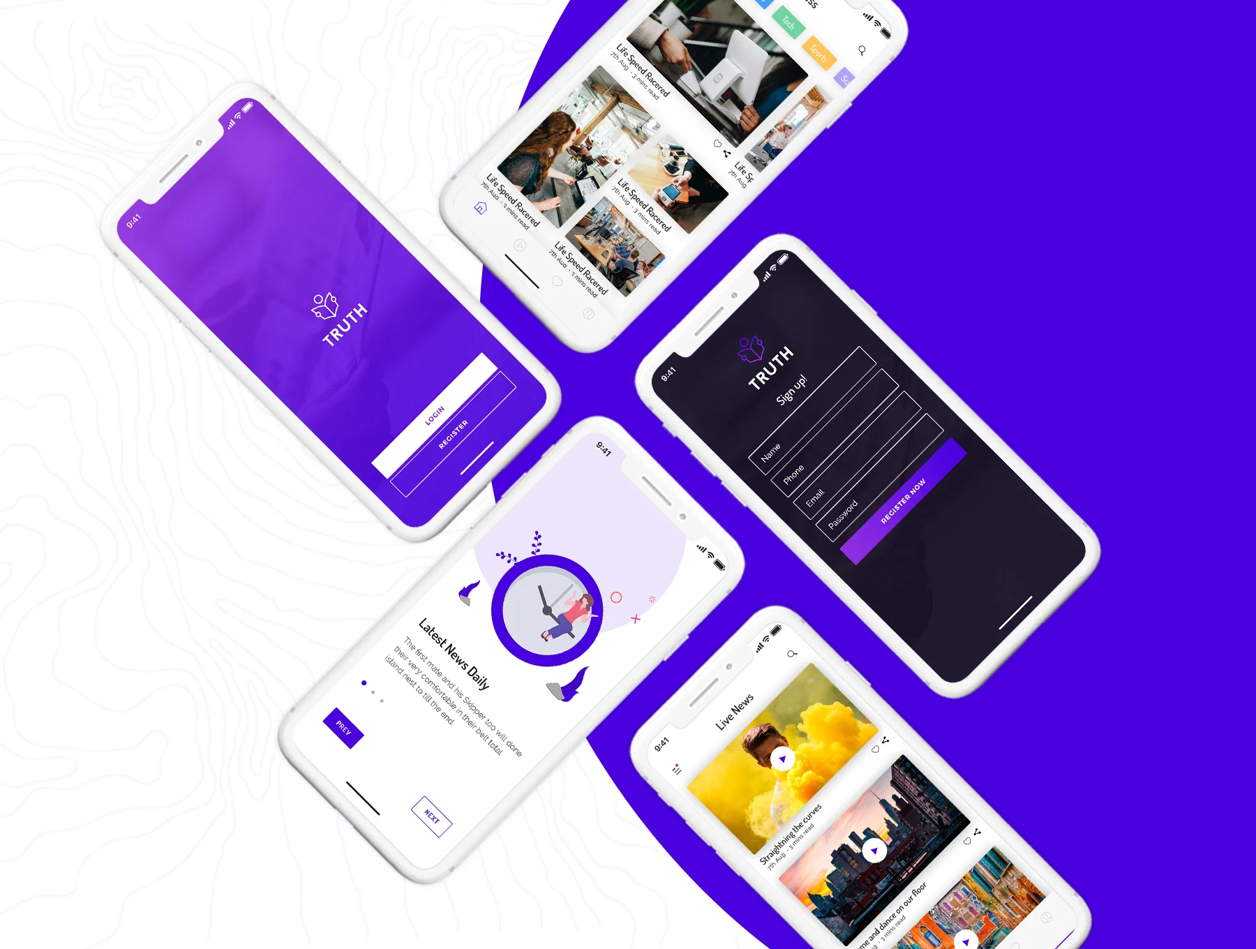 Truth: News Mobile App UI Kit 3