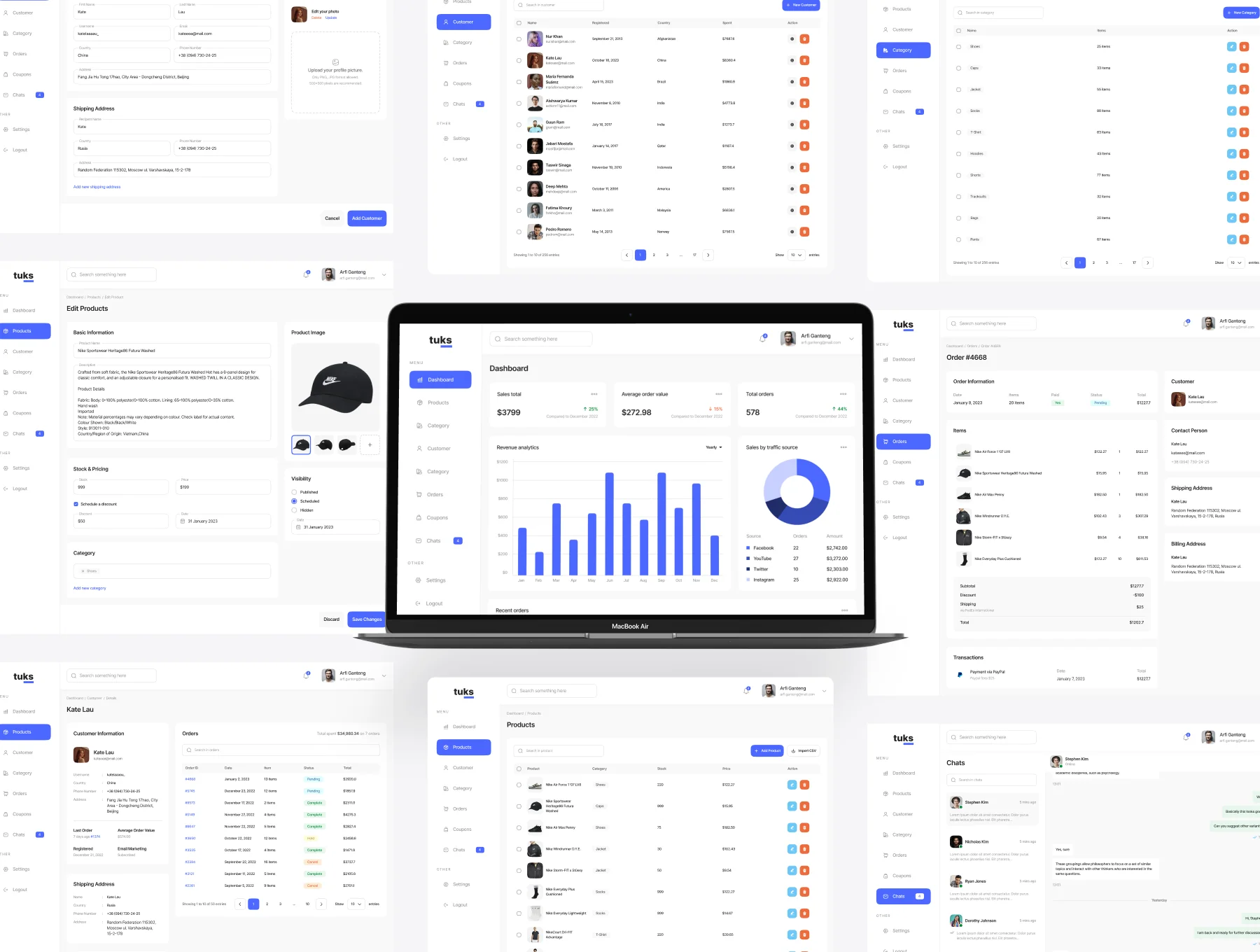 Tuks - E-Commerce Dashboard UI Kit 3
