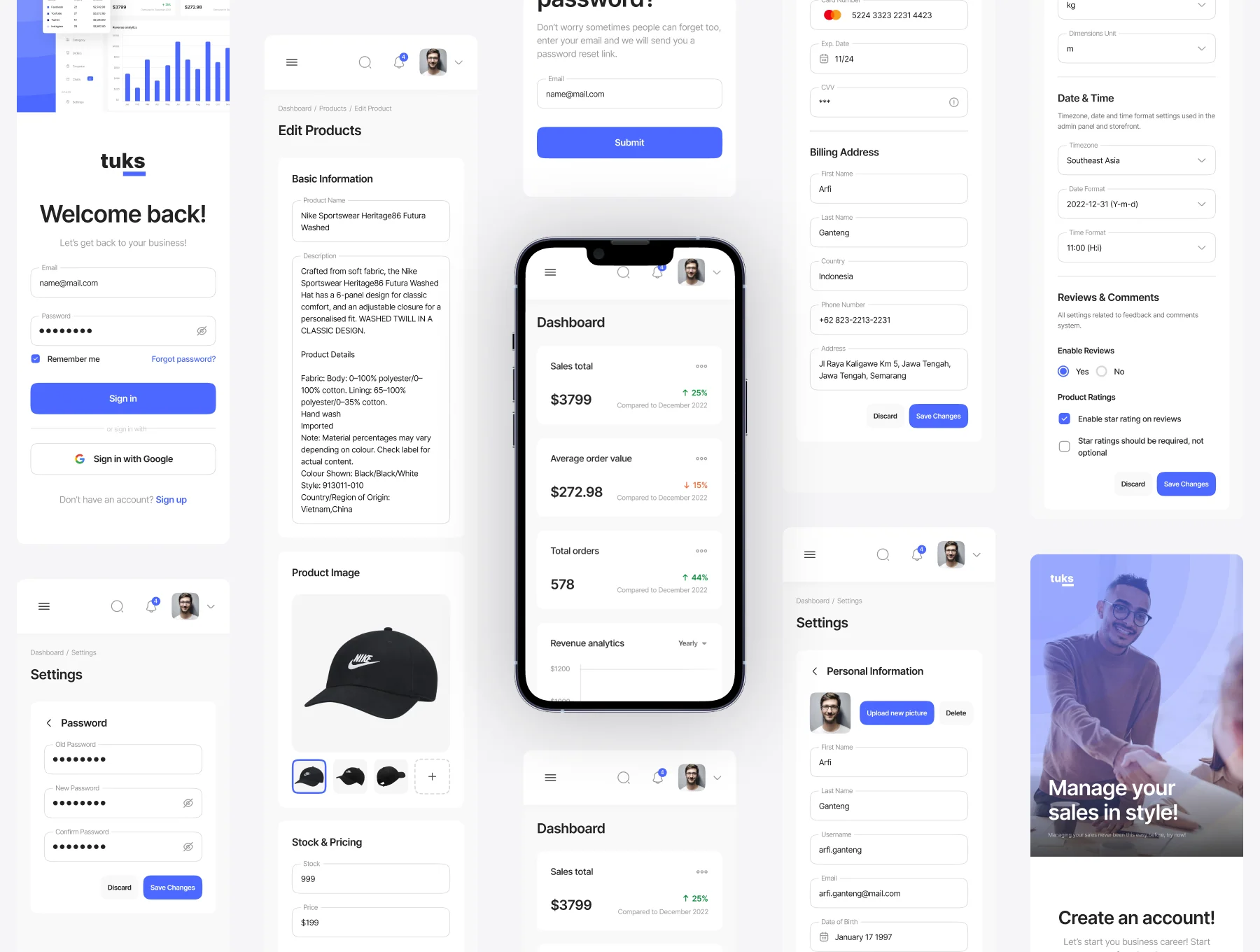 Tuks - E-Commerce Dashboard UI Kit 4