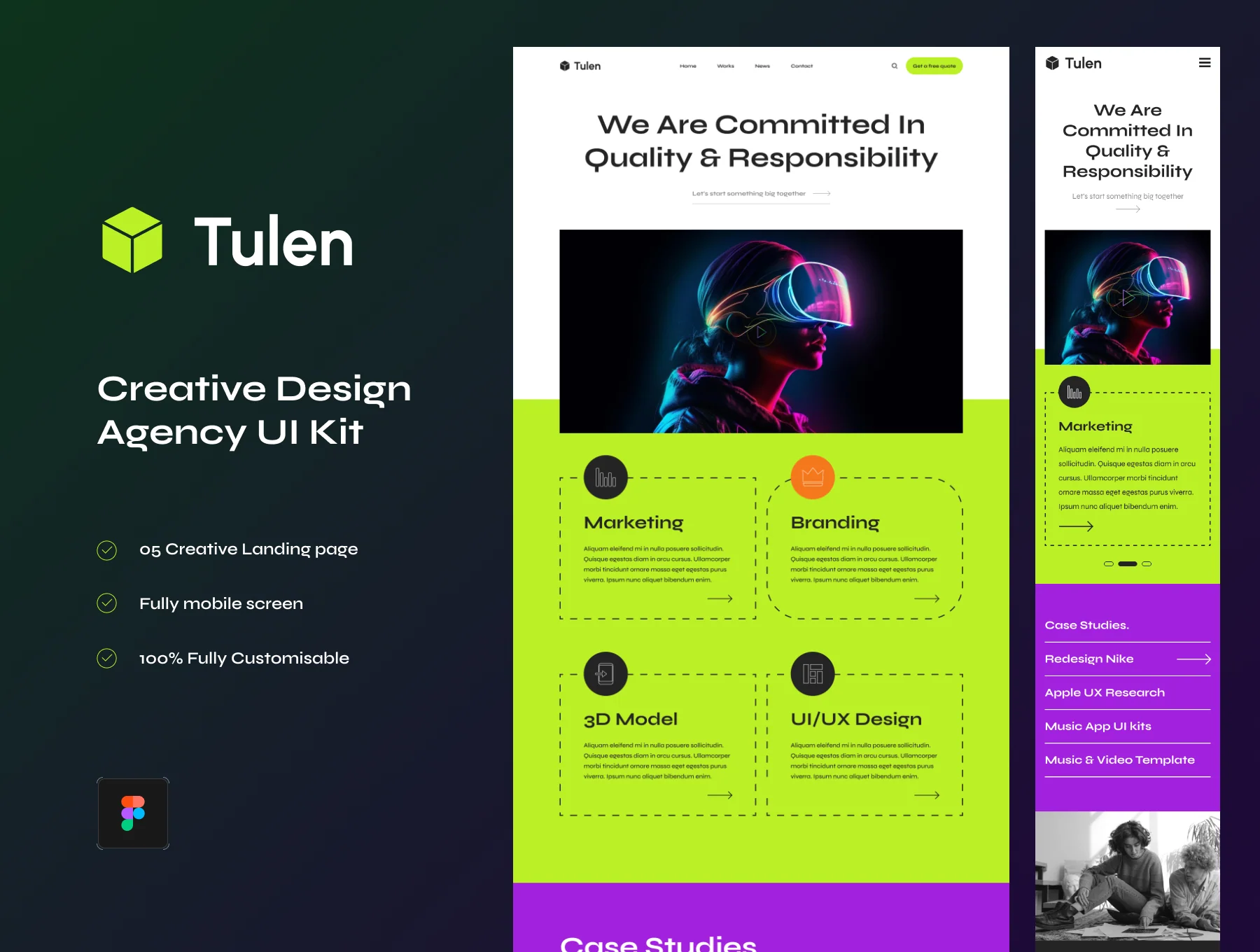 Tulen - Creative Design Agency UI Kit