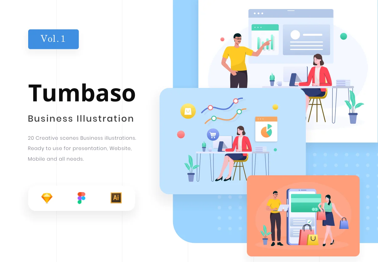 Tumbaso - Business illustration Pack