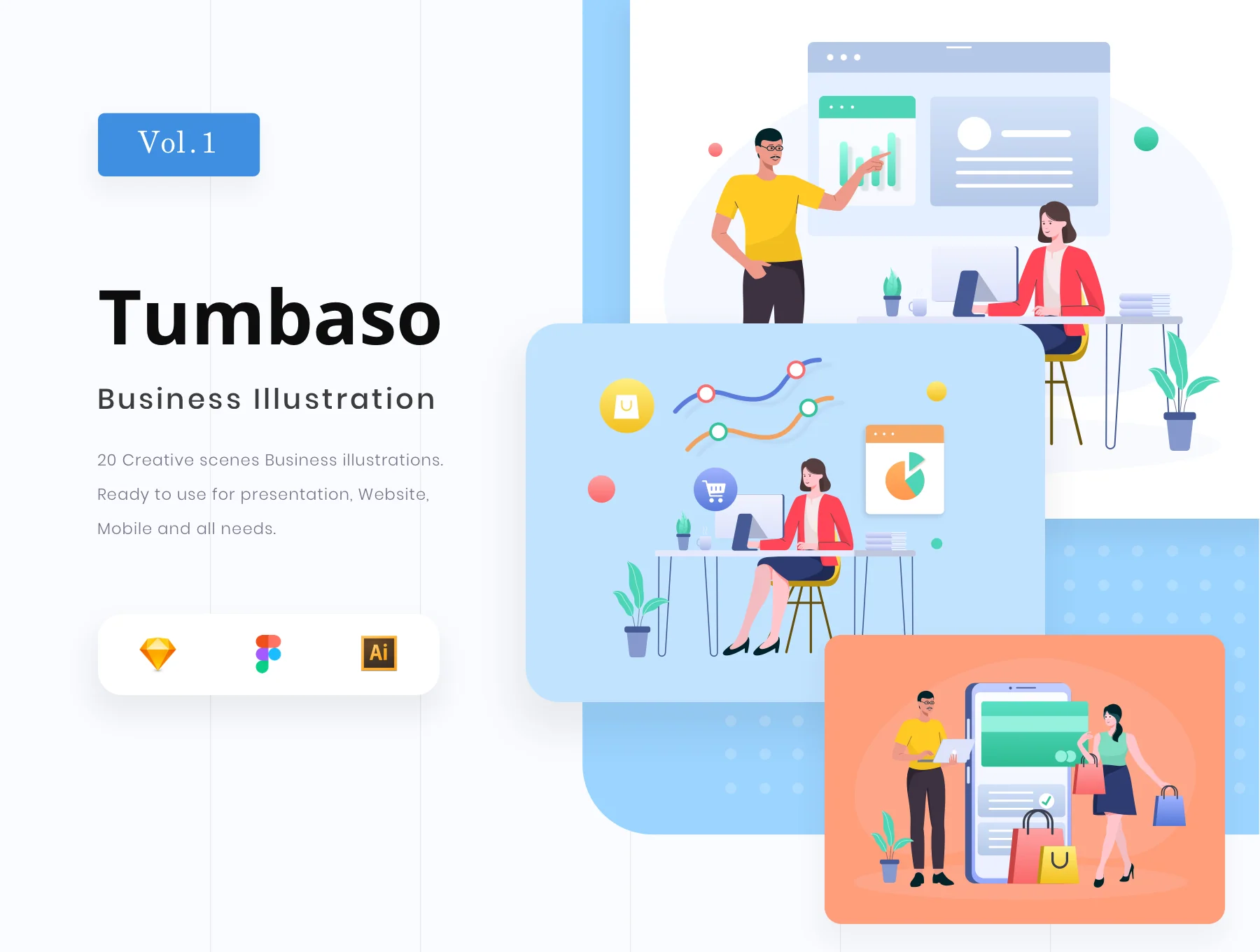 Tumbaso - Business illustration Pack