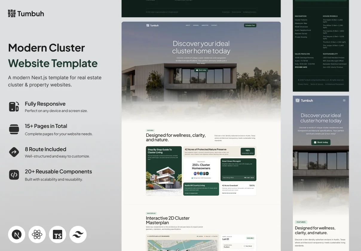 Tumbuh · Luxury Real Estate Website Template