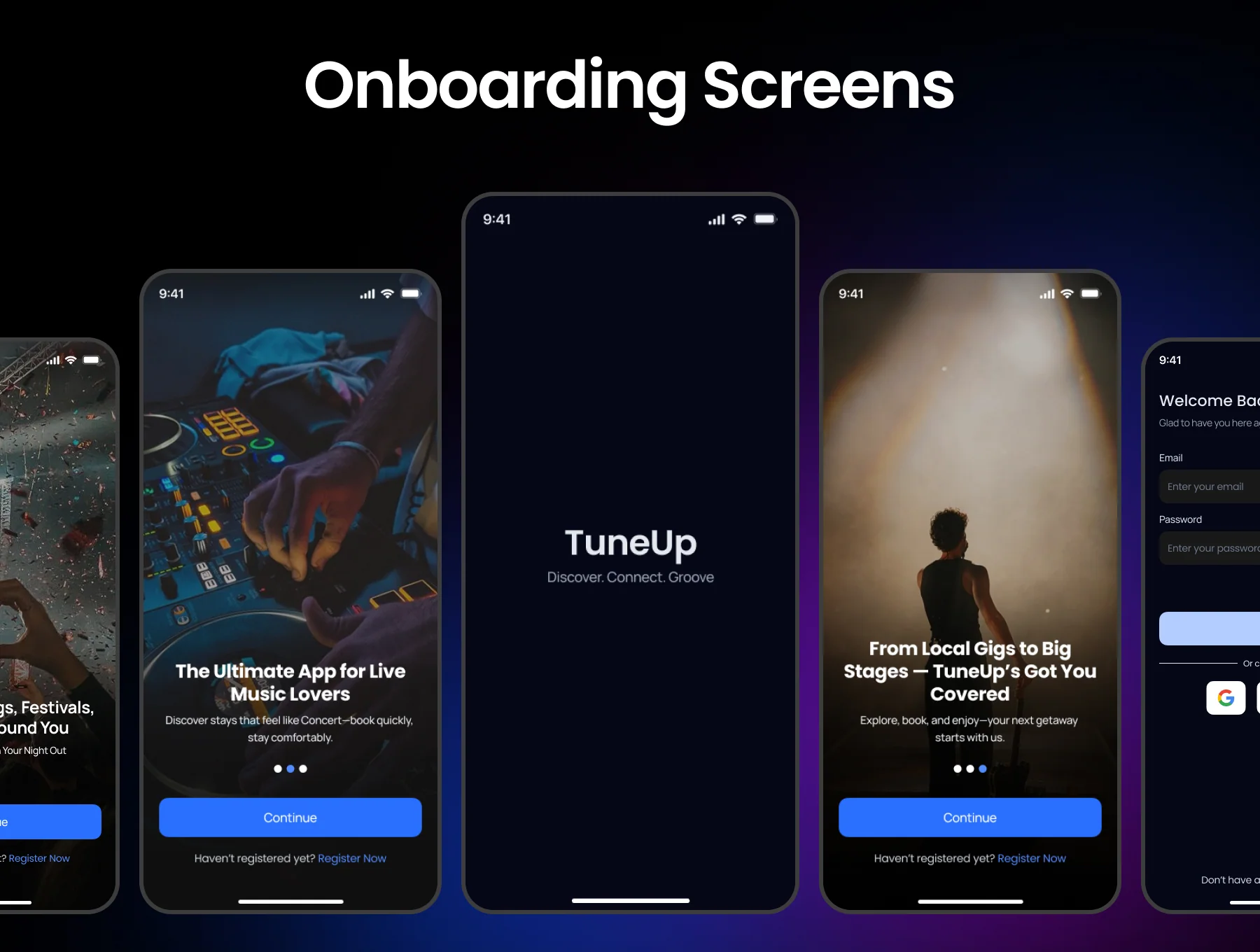 Tuneup AI Assistant Event Booking Mobile App UI Kit 3